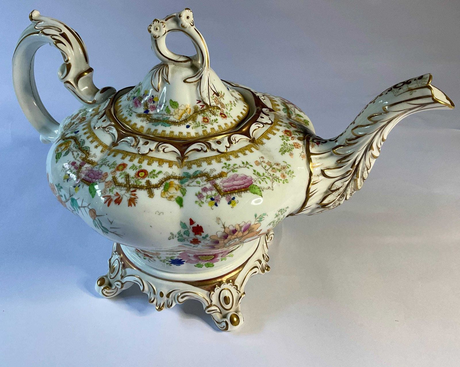 English Porcelain Teapot, Early 19th Century, With Provenance. A Rare Piece. photo furniture