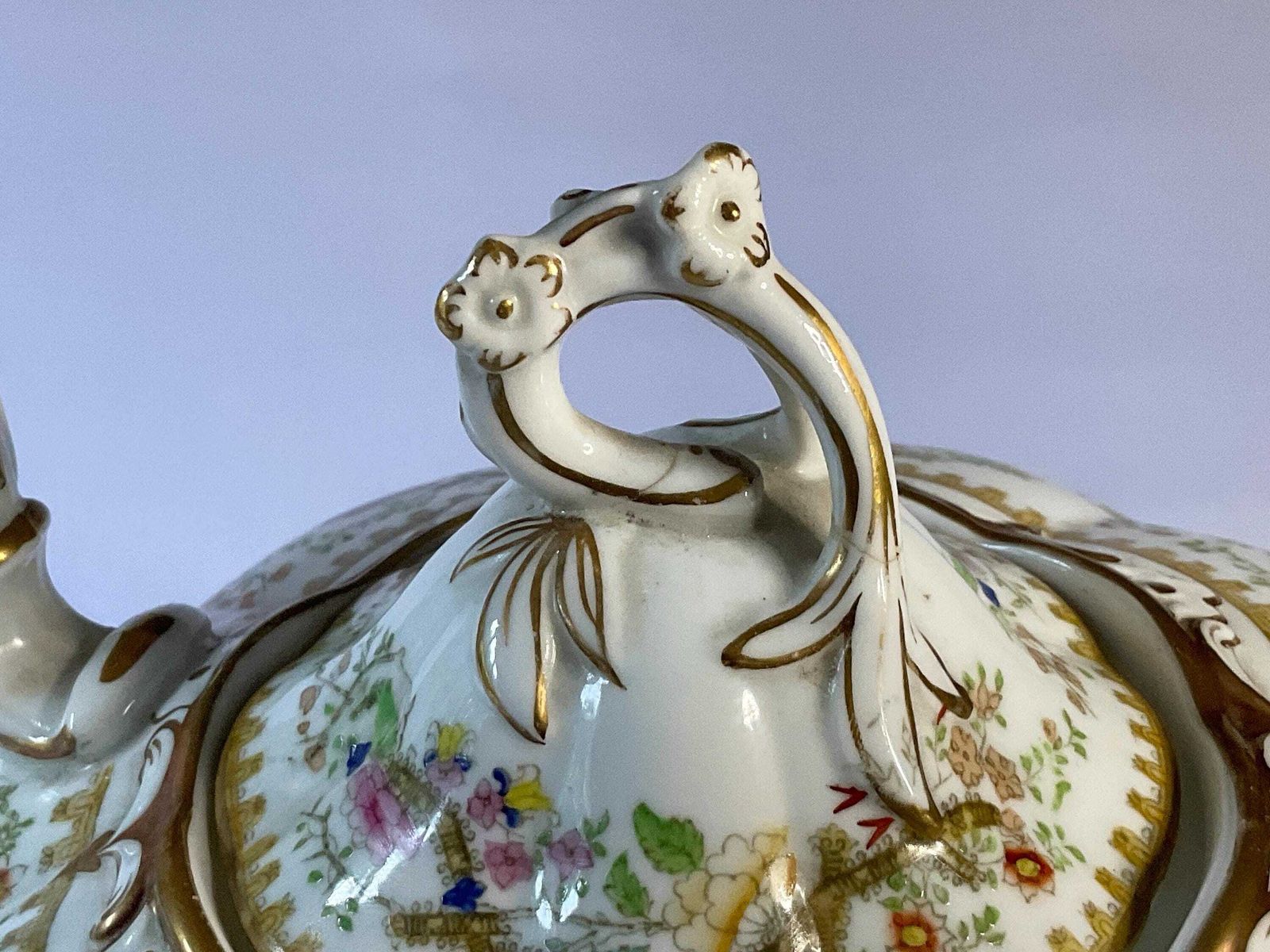 English Porcelain Teapot, Early 19th Century, With Provenance. A Rare Piece. photo for sale
