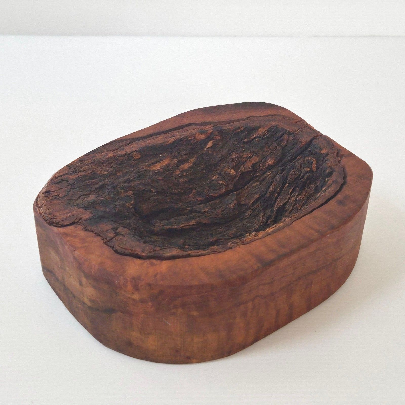 Vintage Brutalist Wooden & Bark 1970 Dlg Alexandre Noll 70s 1970s photo buy