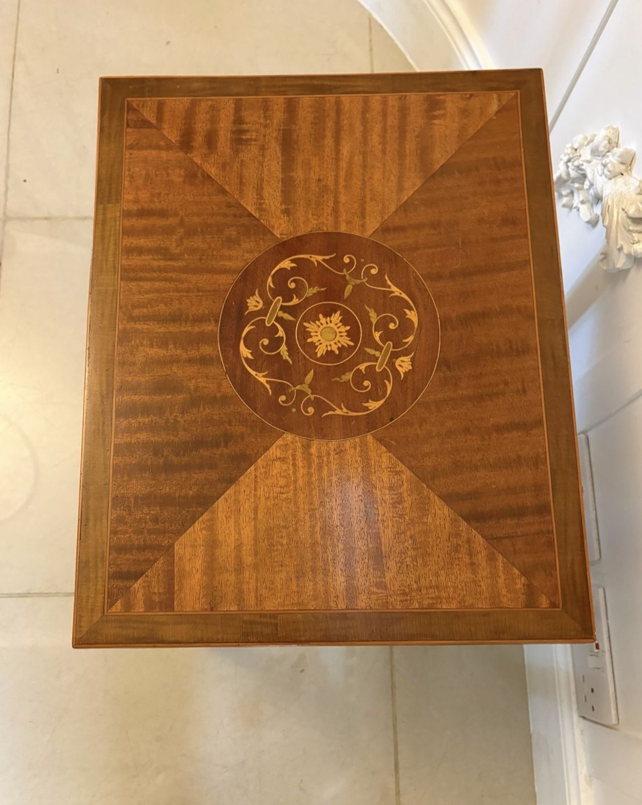 photo furniture Antique Early 20th Century Inlaid Folding Game Table Featuring “The Royal And Pleasant Game Of Goose”