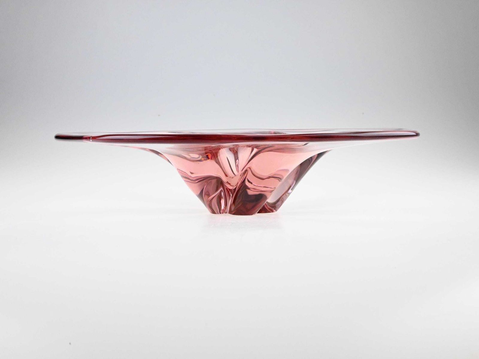Josef Hospodka Chribska Glass Bowl, Bohemian Glass, Bohemian Art Glass, Blown Glass, Blown Glass Bowl, Glass Handmade Bowl, Art Glass Bowl photo buy