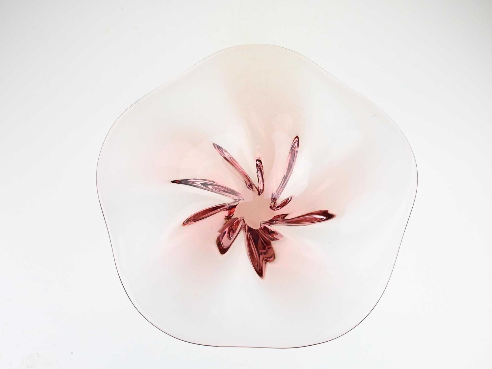 Josef Hospodka Chribska Glass Bowl, Bohemian Glass, Bohemian Art Glass, Blown Glass, Blown Glass Bowl, Glass Handmade Bowl, Art Glass Bowl photo vintage