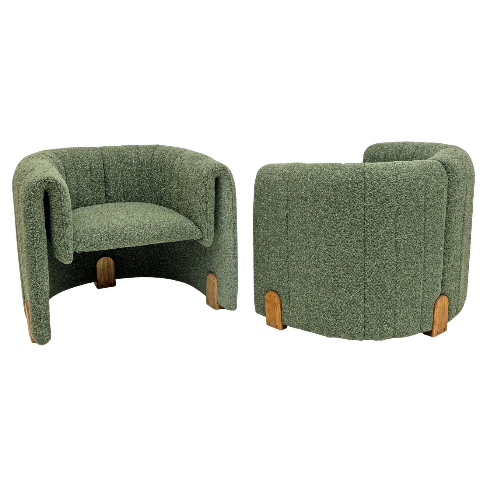 Pair Of Italian Design Bouclè Armchairs