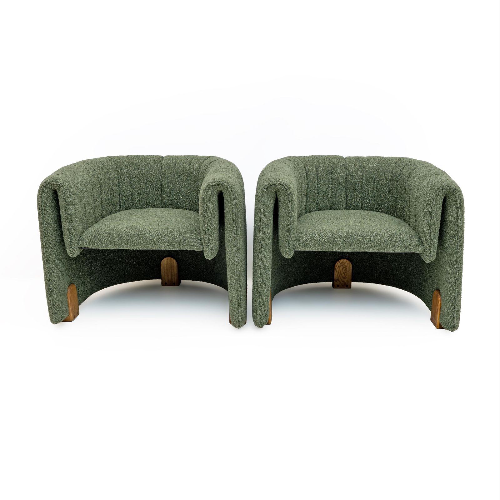 Furniture Pair Of Italian Design Bouclè Armchairs photo