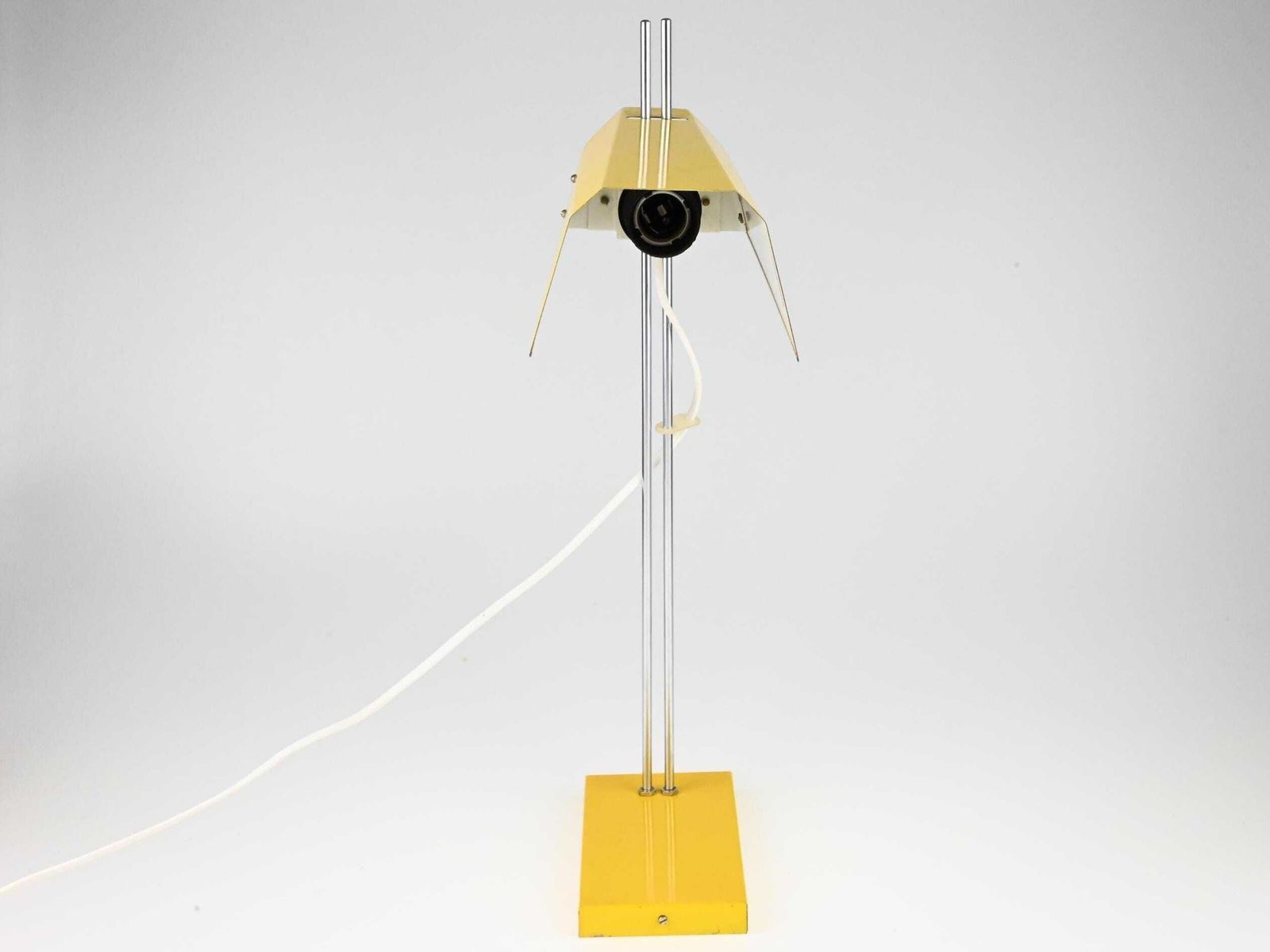 Rare Vintage Josef Hurka Lidokov Table Lamp, Vintage Yellow Table Lamp, Industrial Lamp, Desk Lamp, Mid Century Lamp, Mid Century Light photo for sale