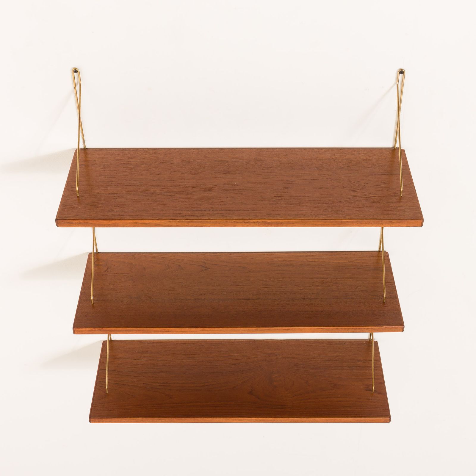 Danish Mid Century Teak Floating Shelves, Set Of 3, 1960s photo vinterior