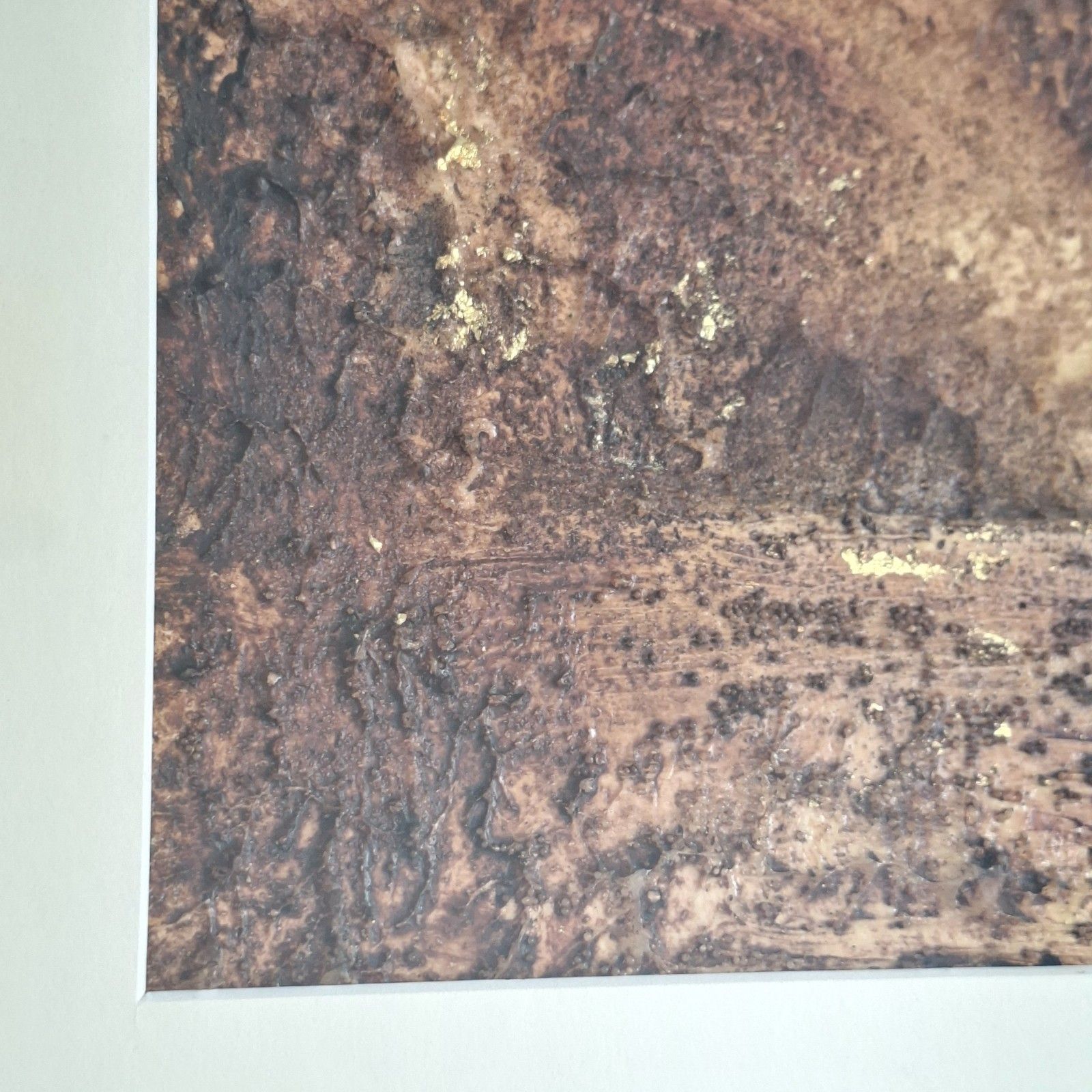 Original Mixed Media Painting Janet Rogers Gold Leaf Hillside Contemporary Art photo furniture