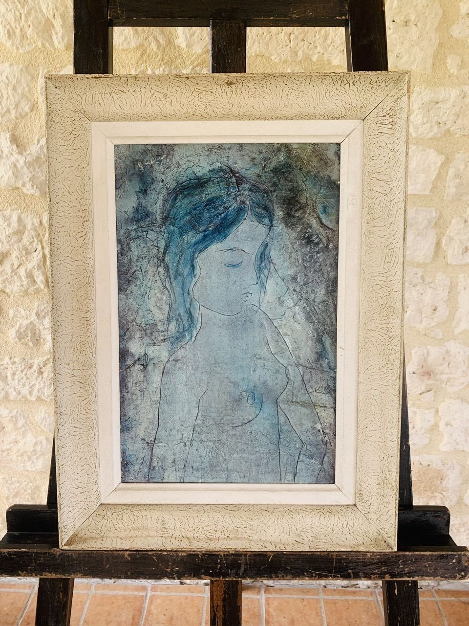 Javier Vilato, Composition, 1956, Oil Painting On Canvas, Framed photo furniture