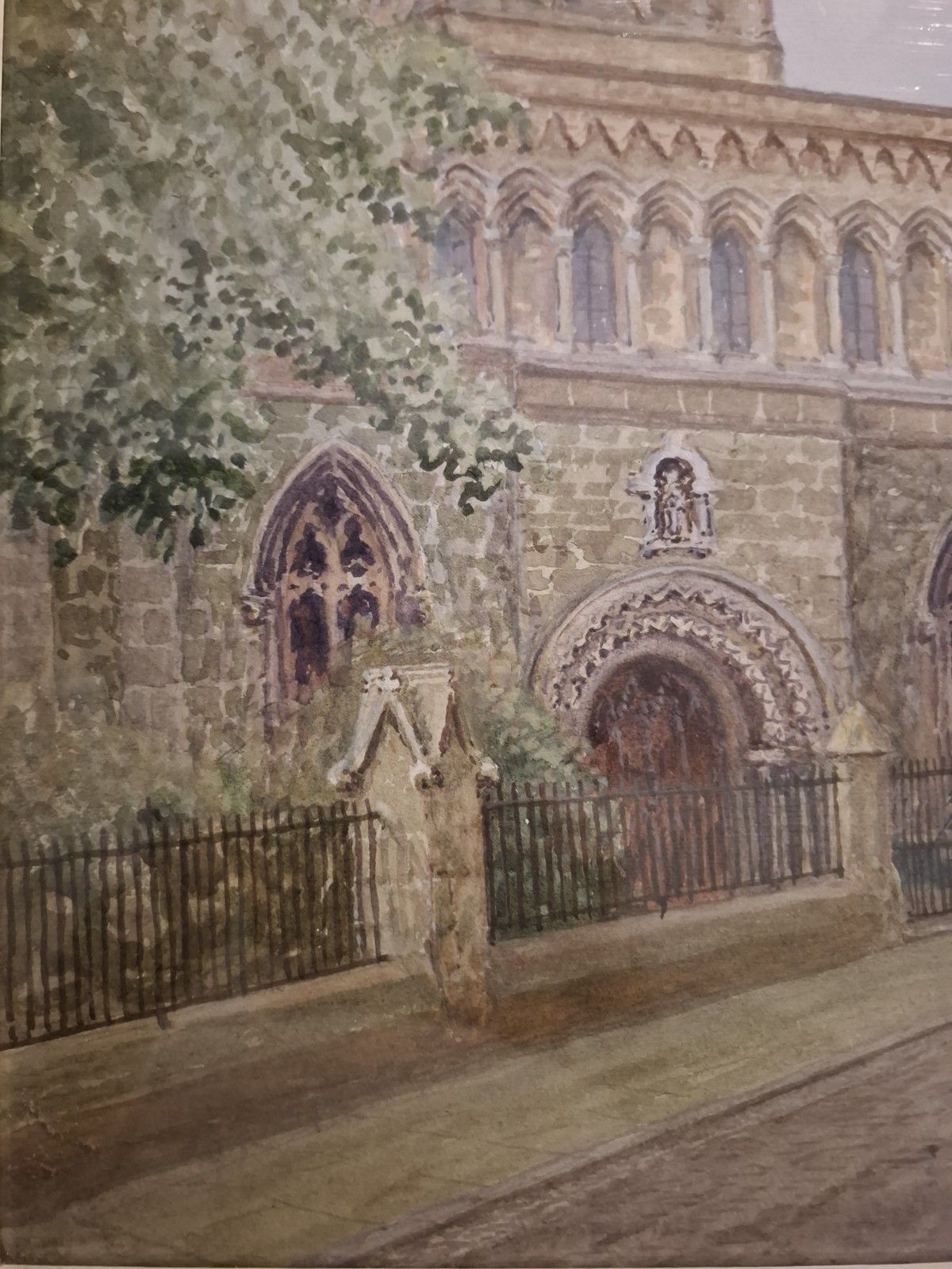 photo buy Albert Henry Findley Watercolour St Mary De Castro Tudor Gate House Leicester