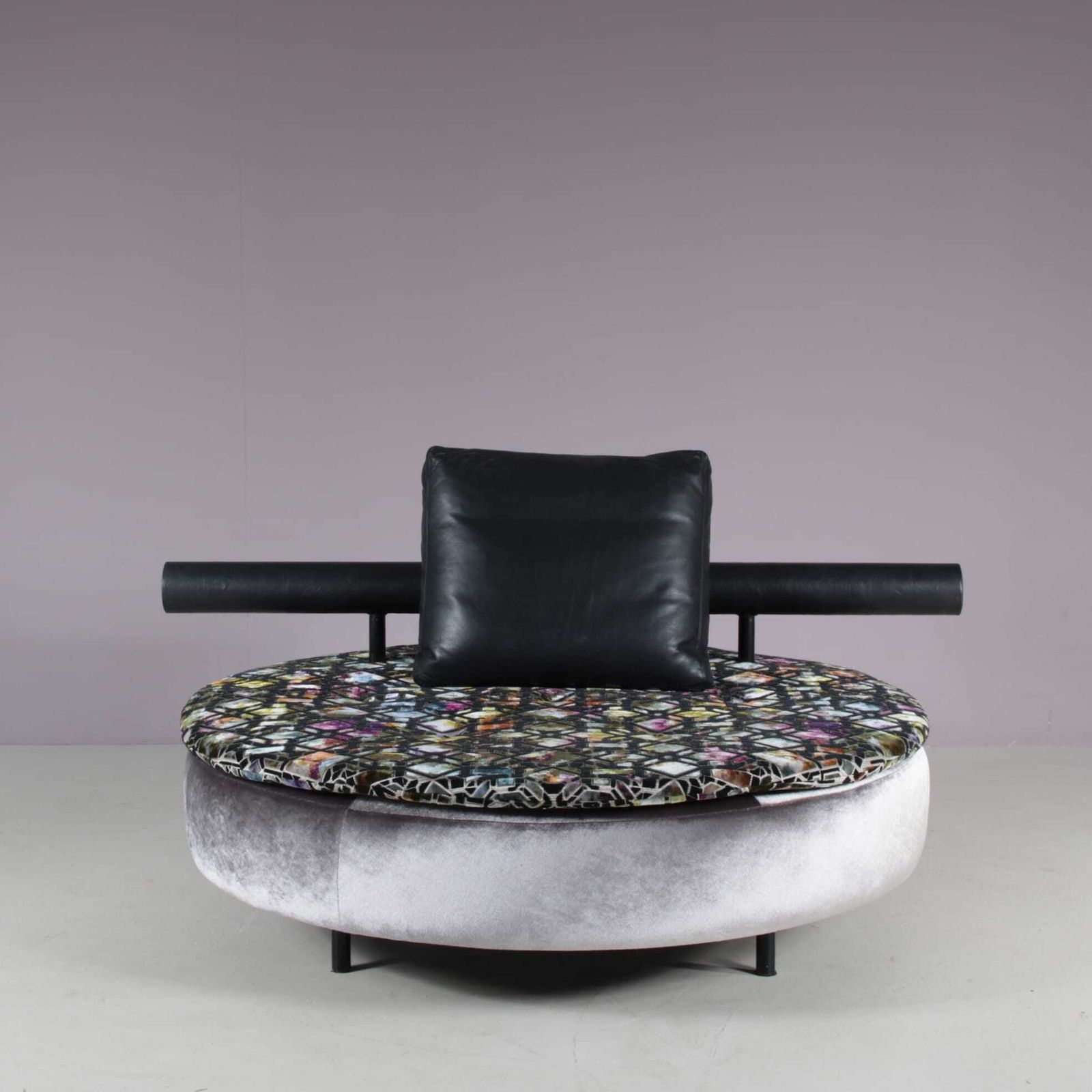 1980s Round Loveseat In Antionio Citterio Style From Italy photo furniture