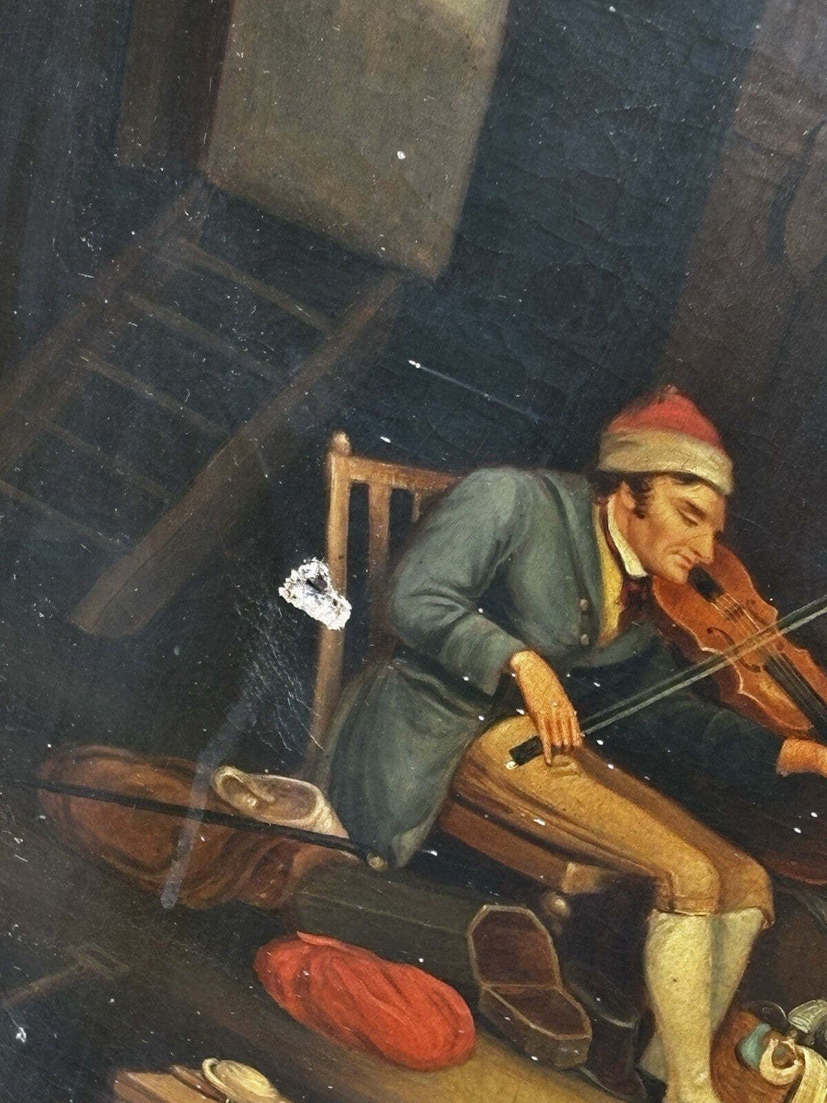 19th C Gilt Framed Rendition Of “The Blind Fiddler” Original By Sir David Wilkie photo 811.0