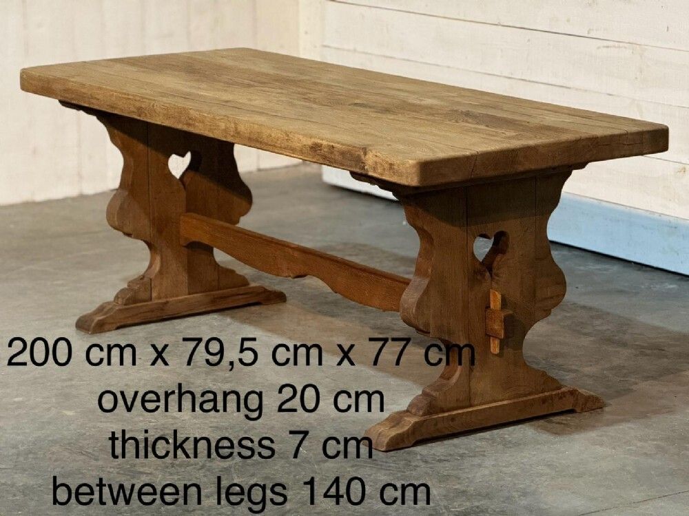 French Oak Farmhouse Dining Table photo furniture