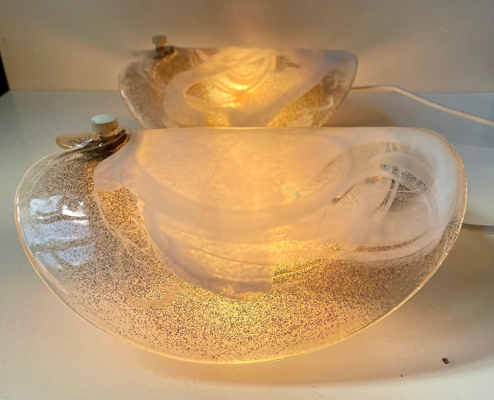 Danish Modern Art Glass Wall Sconces By Per Lütken For Holmegaard, 1970s photo 812.0
