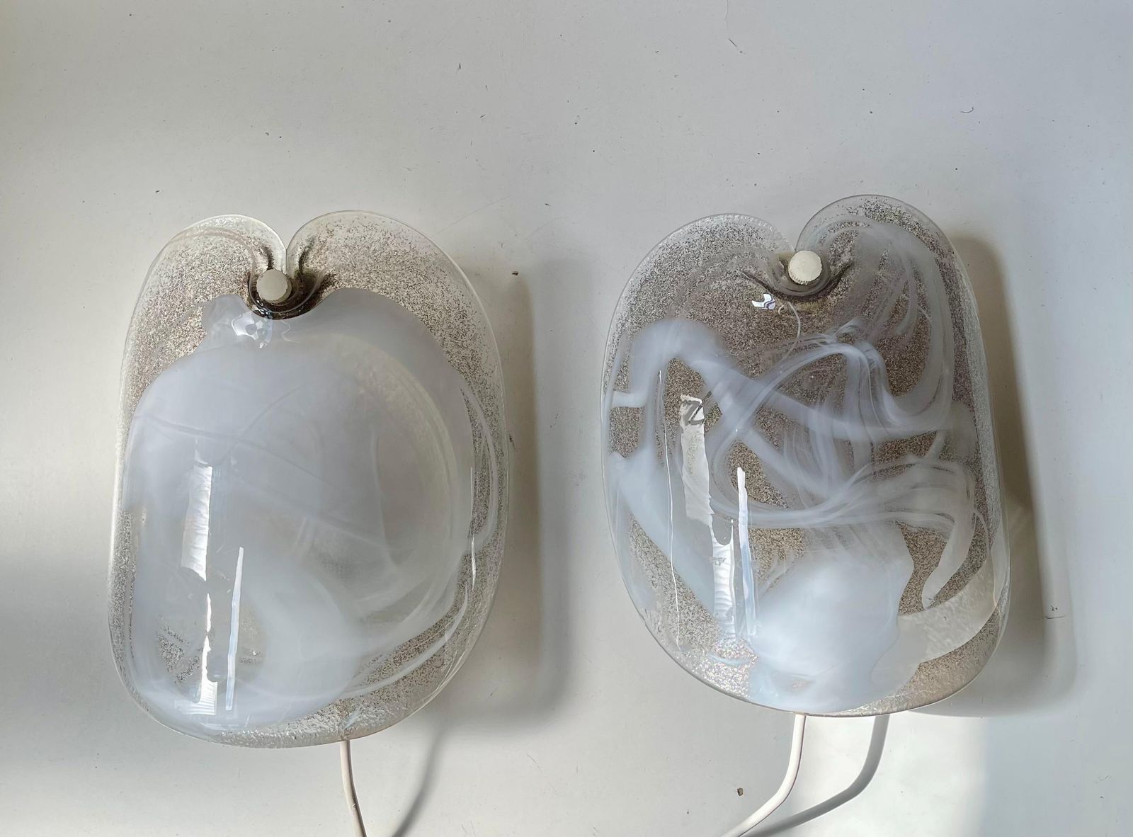 Lighting Danish Modern Art Glass Wall Sconces By Per Lütken For Holmegaard, 1970s photo