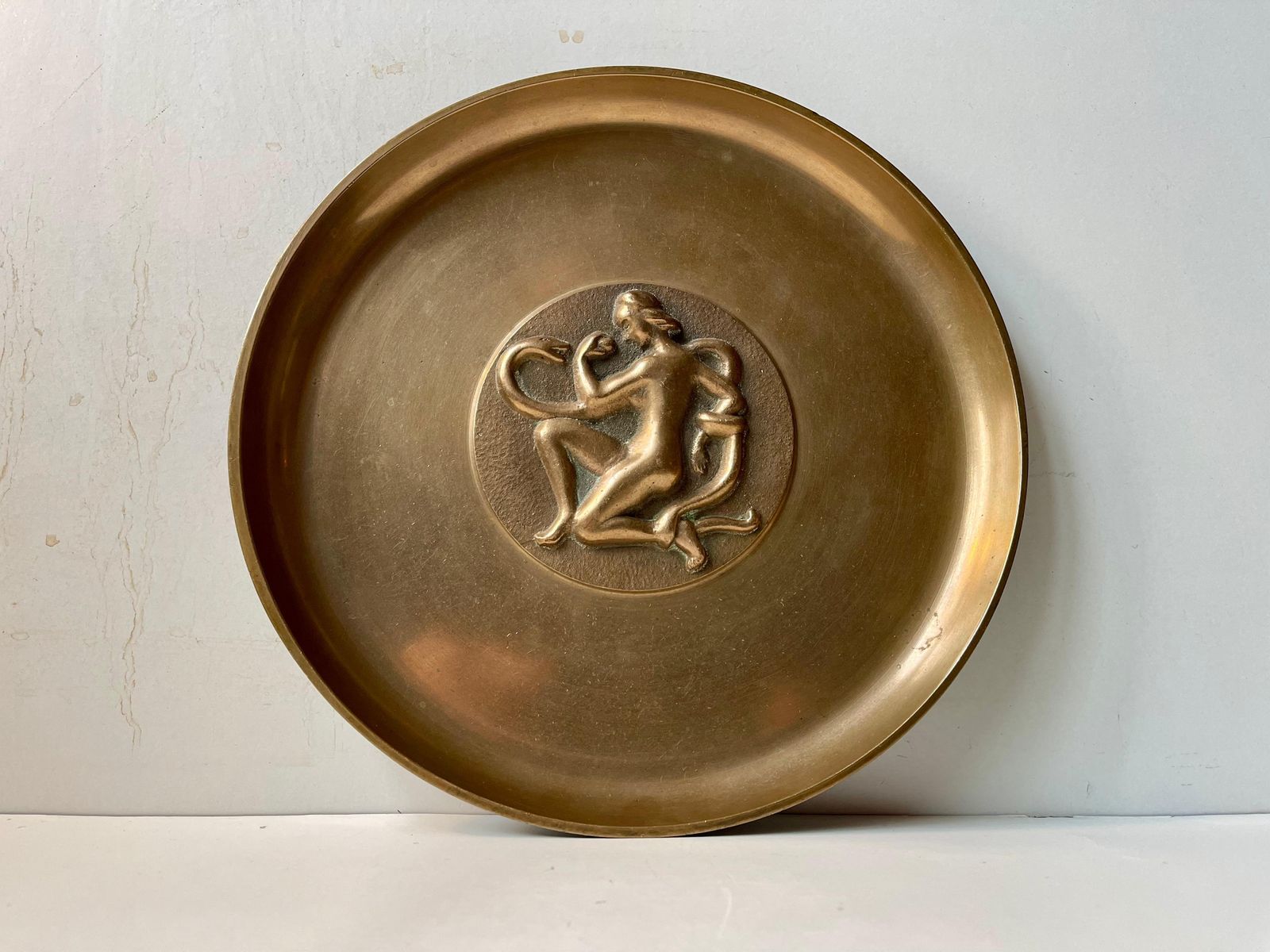 Art Deco Bronze Dish With The Genesis Motif By Tinos, 1930s photo furniture