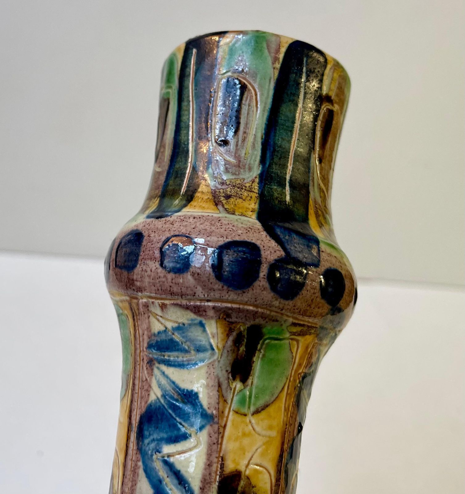 Vintage Naive Ceramic Vase By Jette Hellerøe, 1970s photo buy