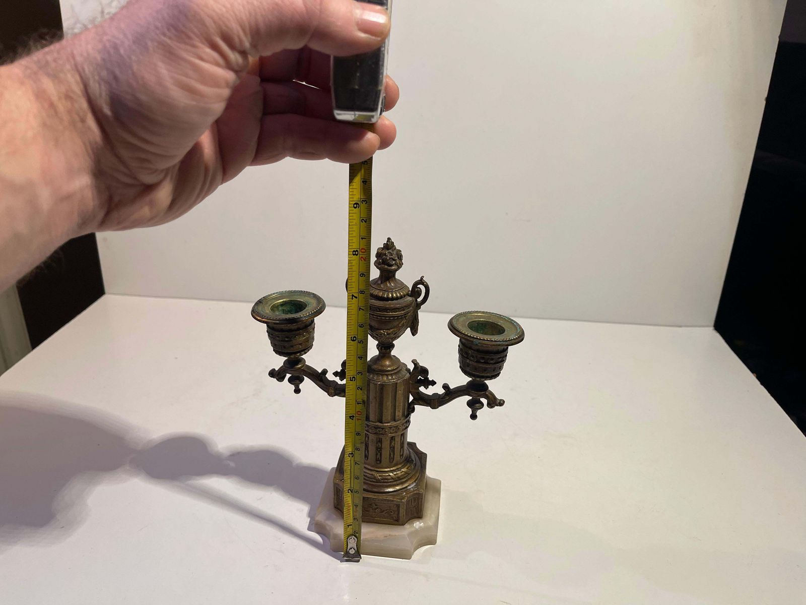 Small Antique French Candelabra In Gilt Bronze, Louis XVI Style photo buy