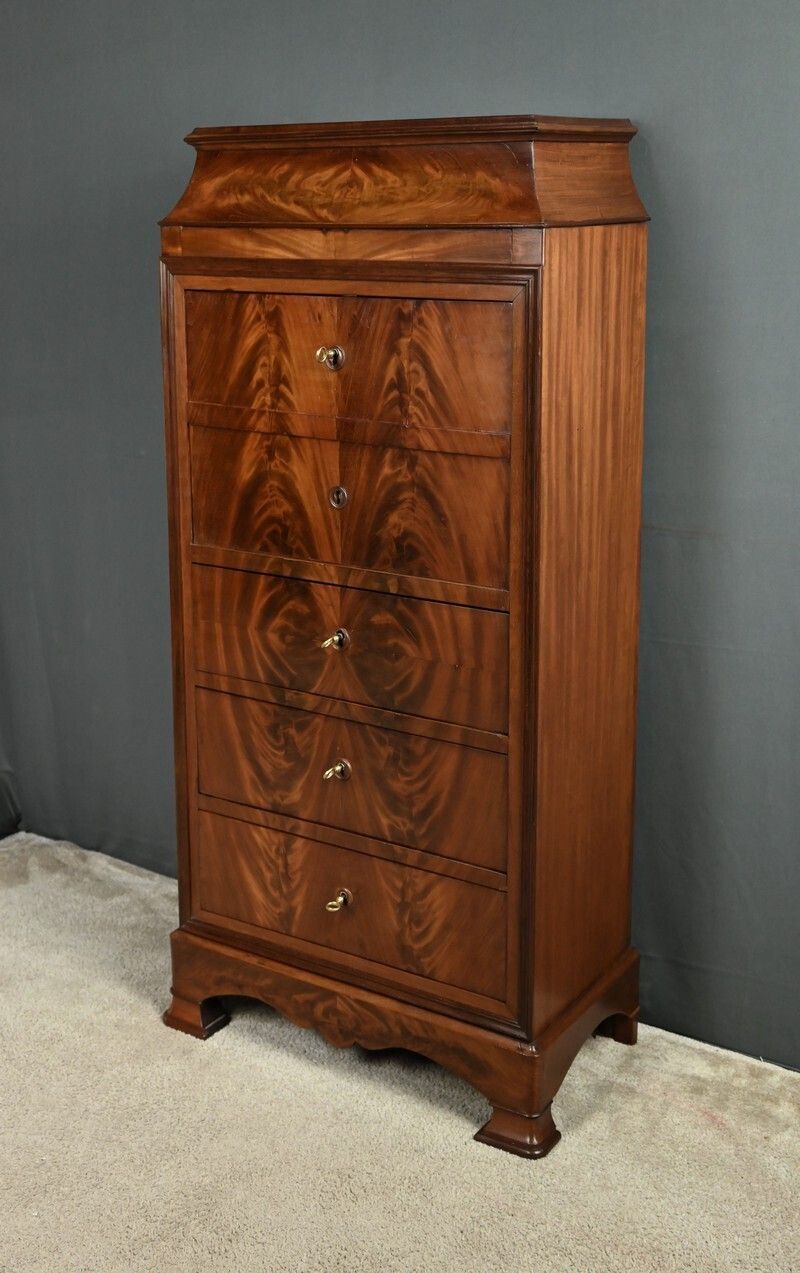 Small Mahogany And Lemonwood Chiffonier Secretary – 1900 photo 2220.0
