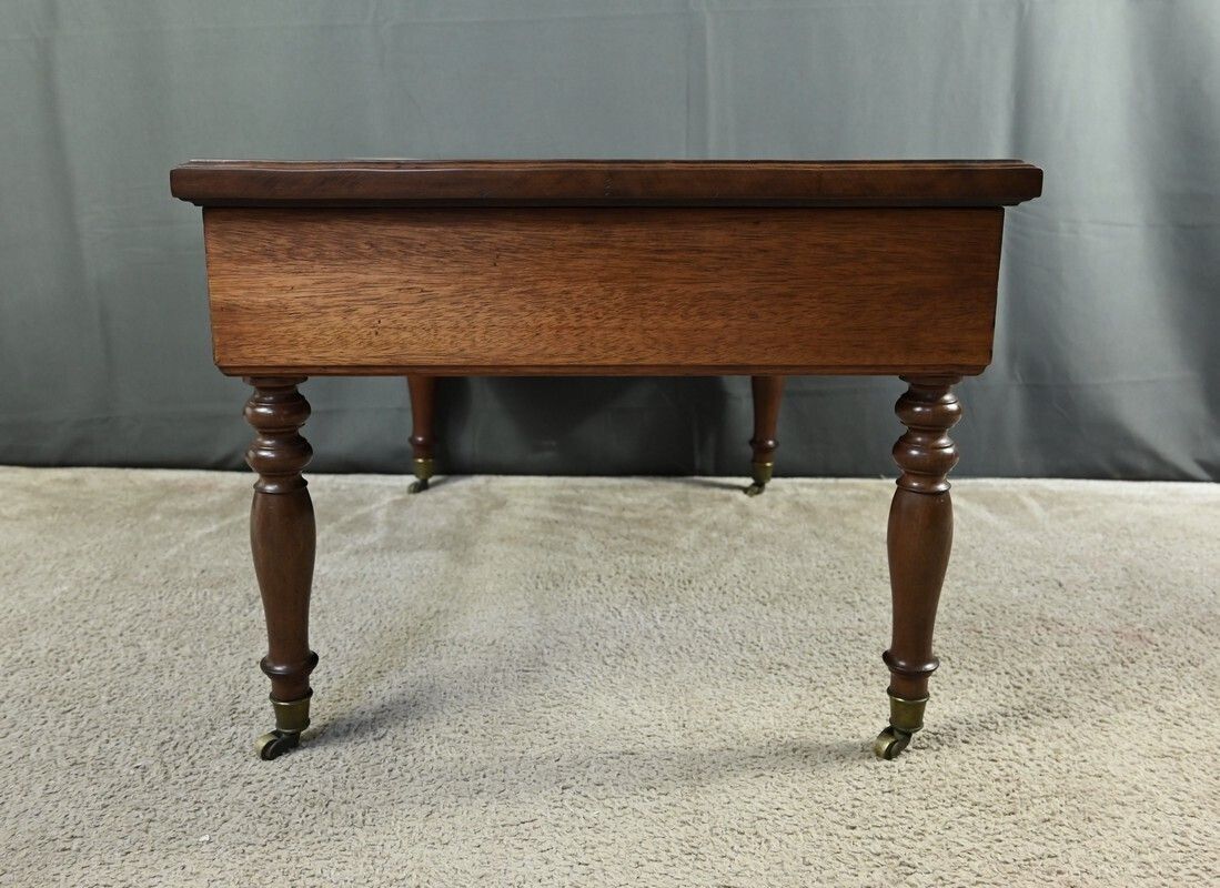 photo for sale Rolling Coffee Table In Solid Mahogany, Louis Philippe Style – Late 19th Century