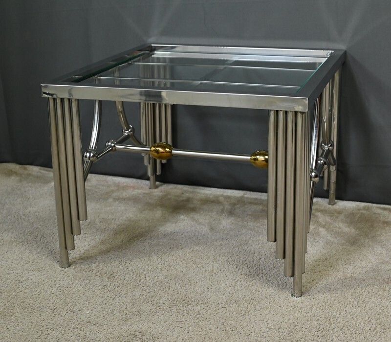 Designer Glass Coffee Table – Early 21st Century photo for sale