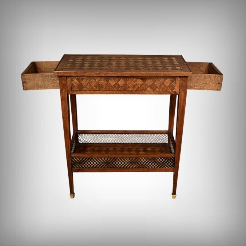 Louis XVI Style Mahogany Marquetry Coffee Table – 1920 photo furniture