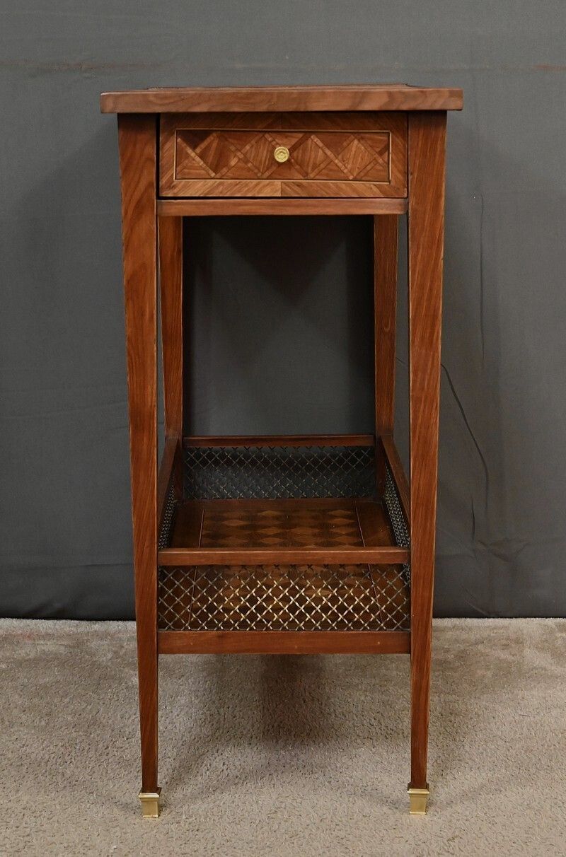 Furniture Louis XVI Style Mahogany Marquetry Coffee Table – 1920 photo