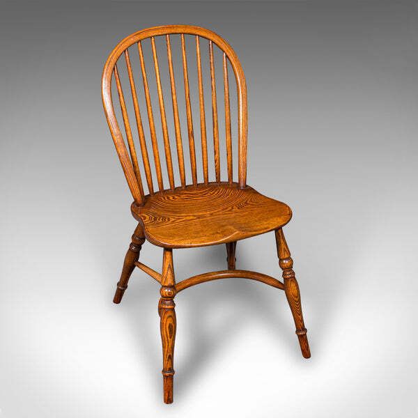 Trio Of Vintage Country Kitchen Chairs, English Ash, Elm, Victorian Revival Seat photo 811.0