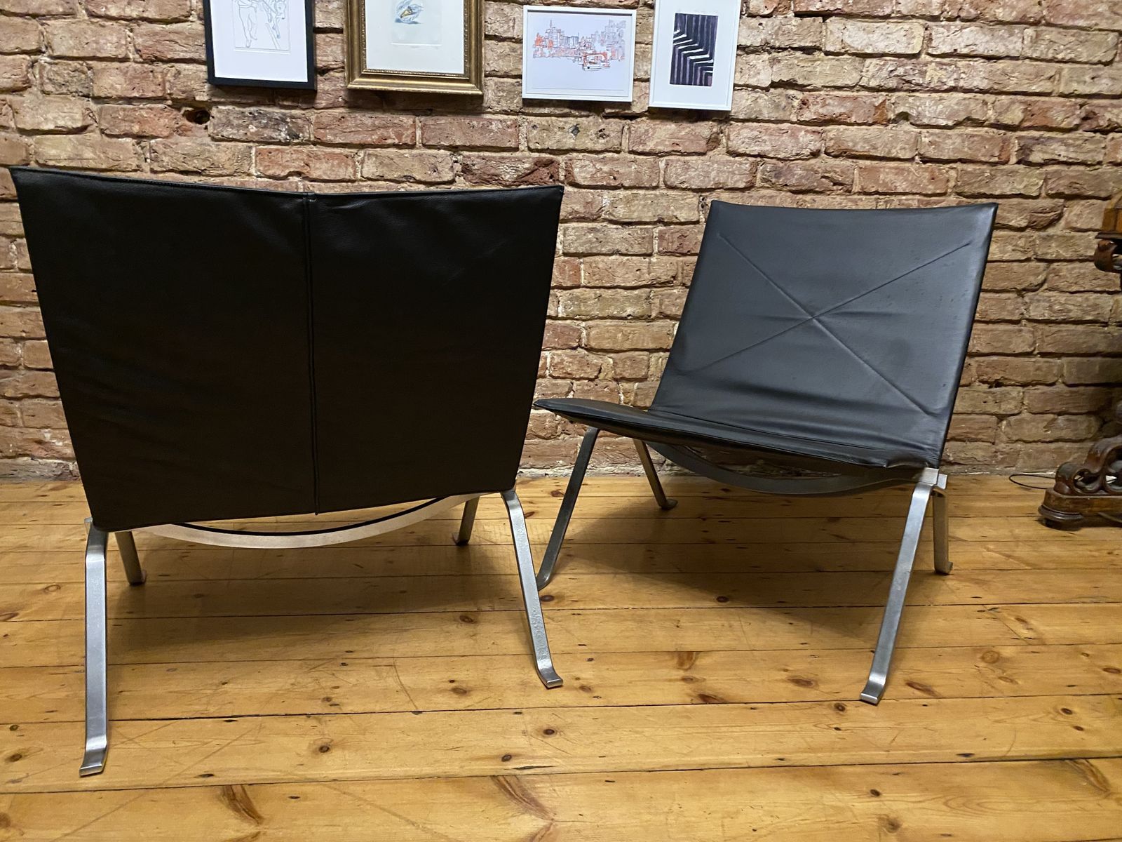 Pair Of Original 1960s Poul Kjærholm Pk22 Lounge Chairs By E. Kold Christensen, Leather Upholstery photo Furniture