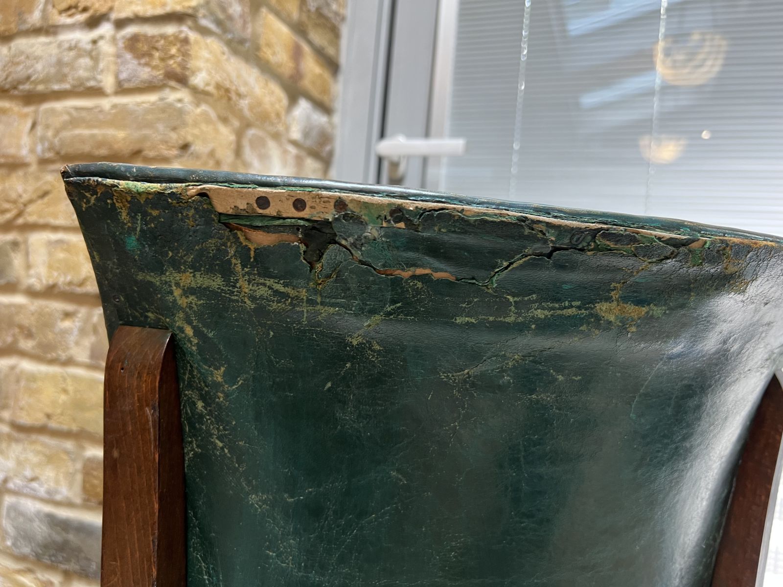 photo for sale Teal Leather Dining Room Chairs