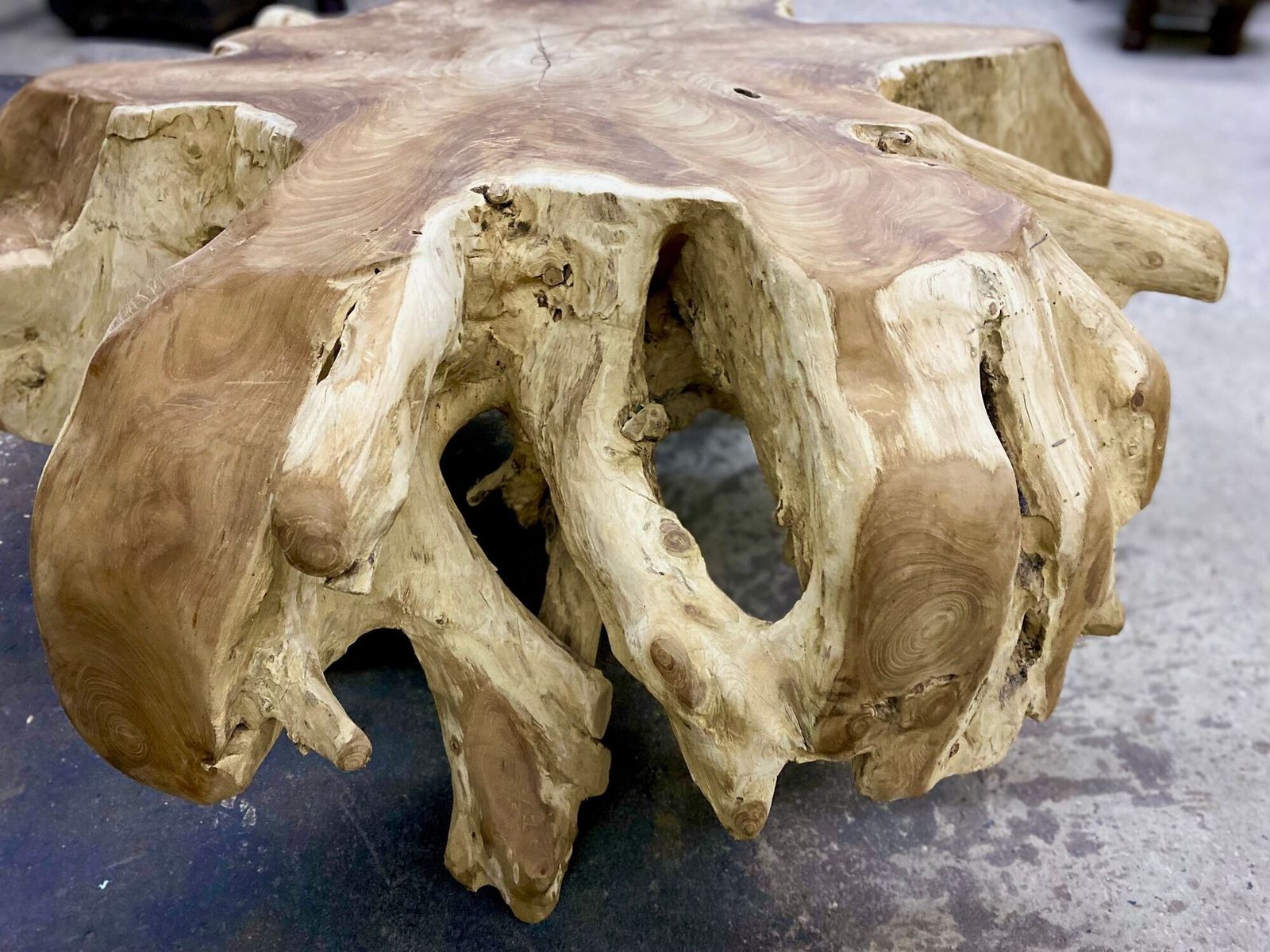 Contemporary Wooden Teak Root Coffee Table, Organic Modern, Idn 2024 photo for sale