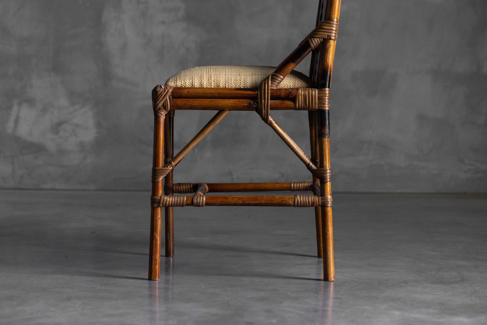 photo furniture High Back Bamboo And Brass Chair By Gabriella Crespi, Italy, 1970s