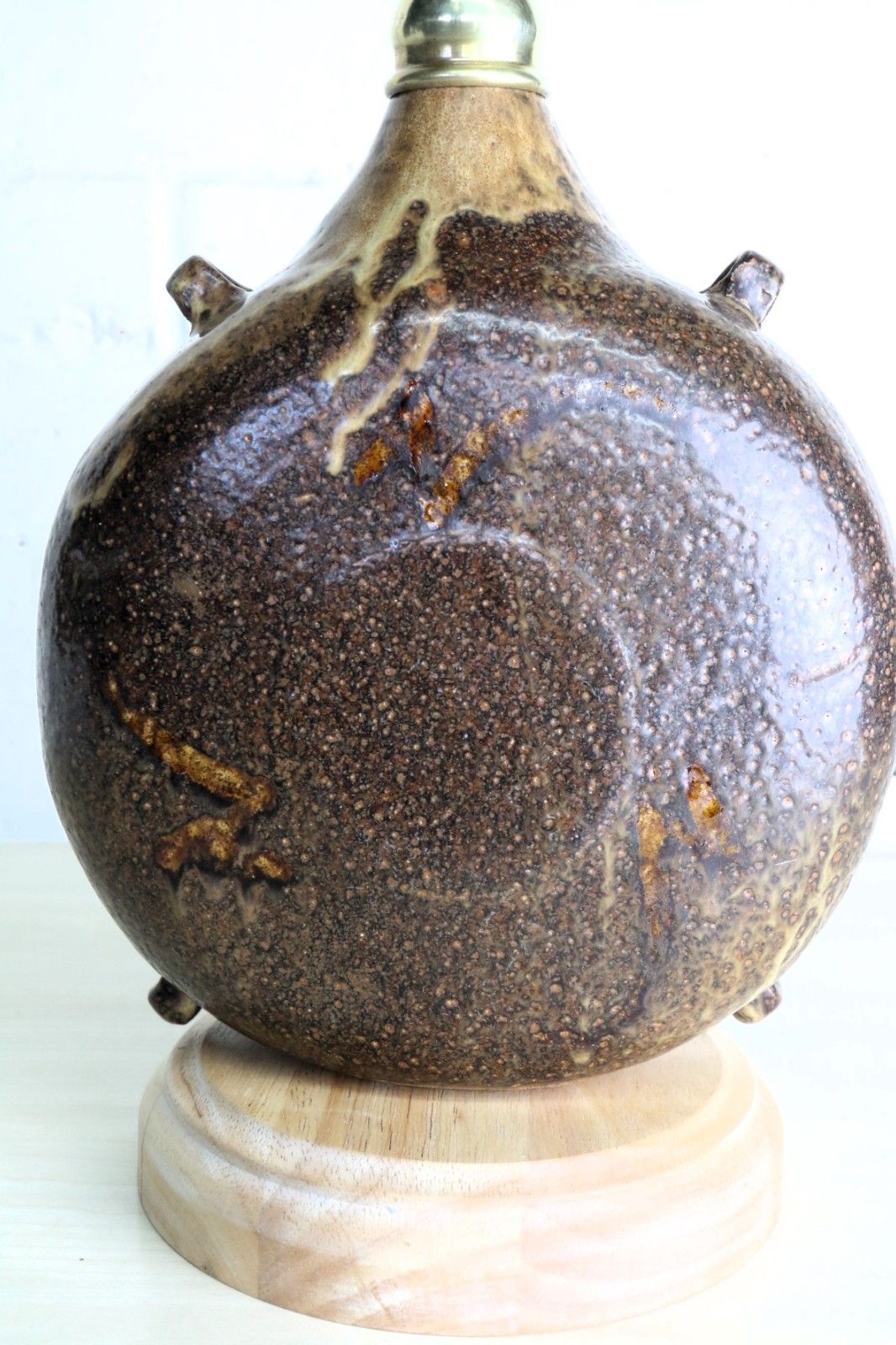 Table Lamp Studio Pottery Vintage Japanese Ceramic Lamp Mid 20th Vgc photo vinterior
