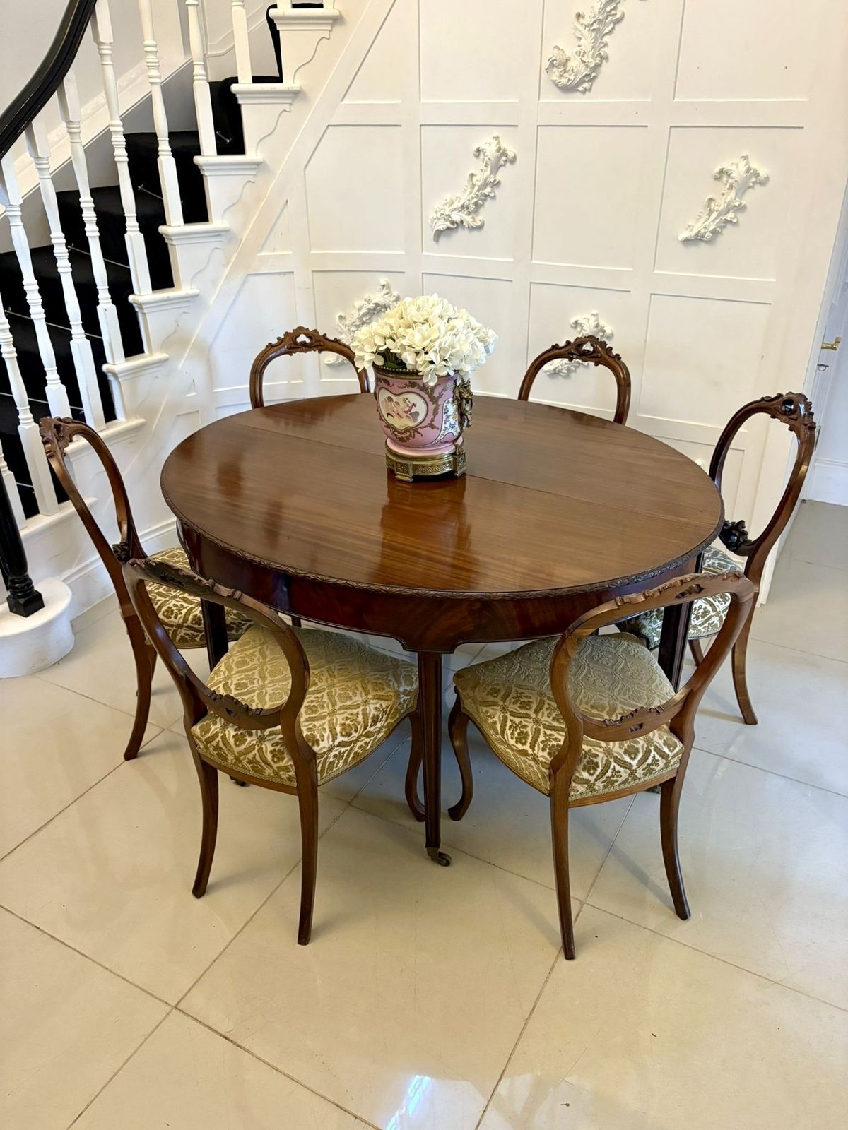 Large Pair Of Antique 19th Century Mahogany Demilune Side Tables photo 3750.0