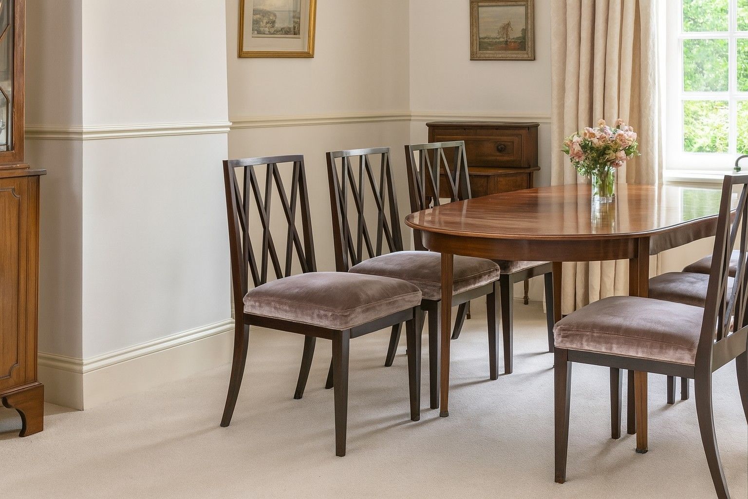 Ben Whistler Velvet Dining Chairs Good Condition Save £££