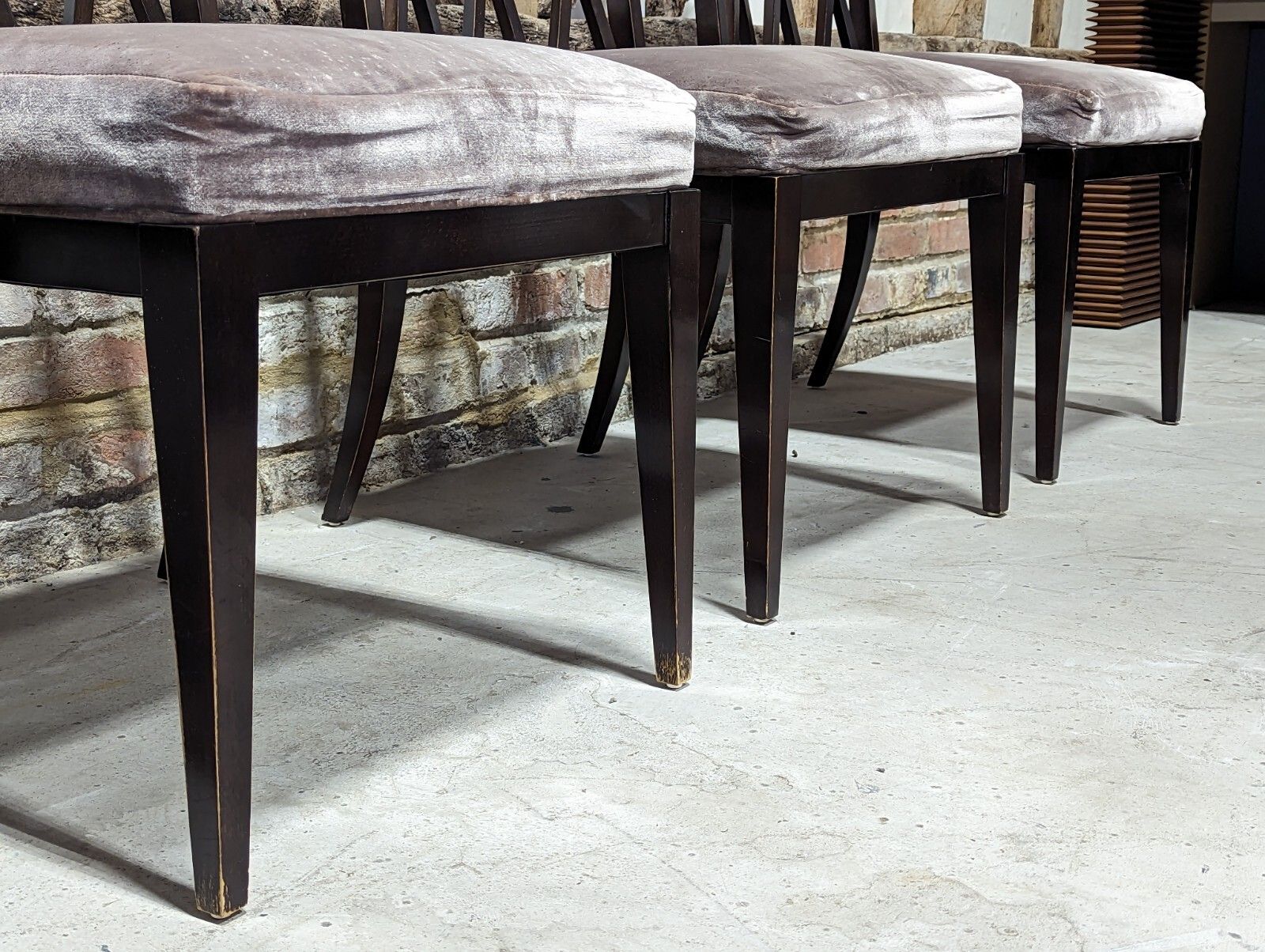 400.0 Ben Whistler Velvet Dining Chairs Good Condition Save £££ photo