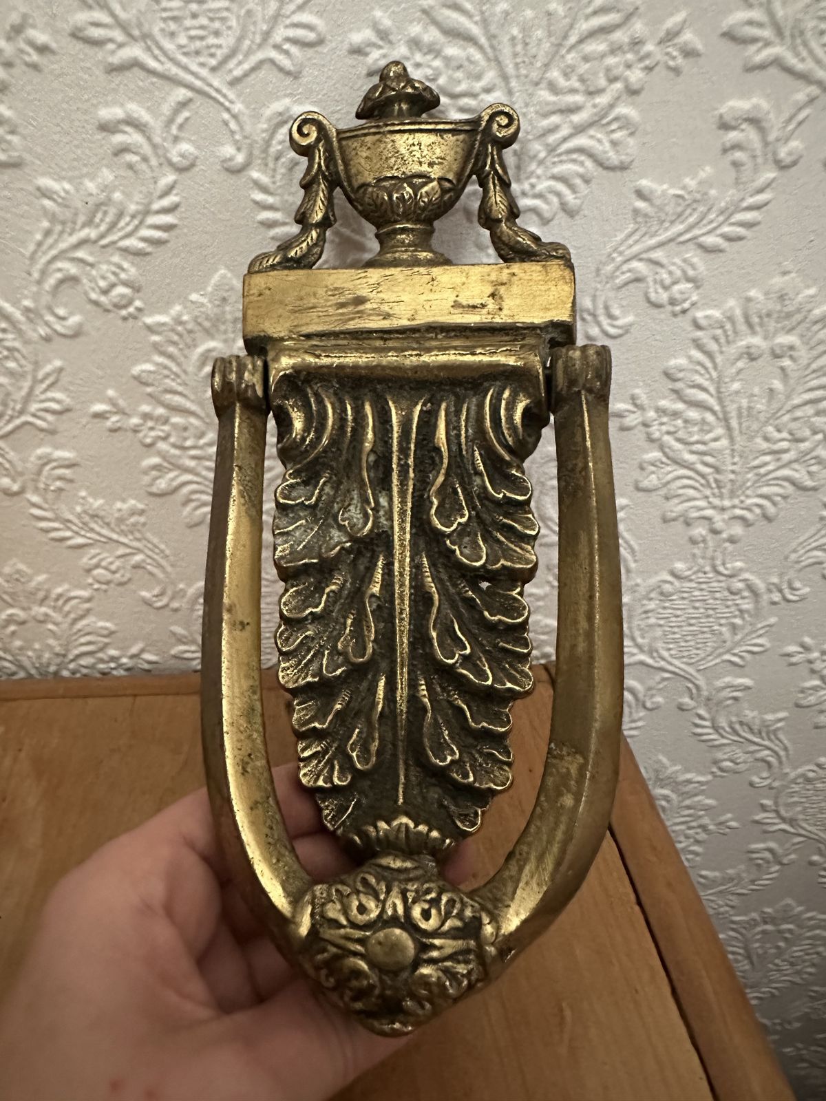 photo buy Antique 19th Century Brass Door Knocker