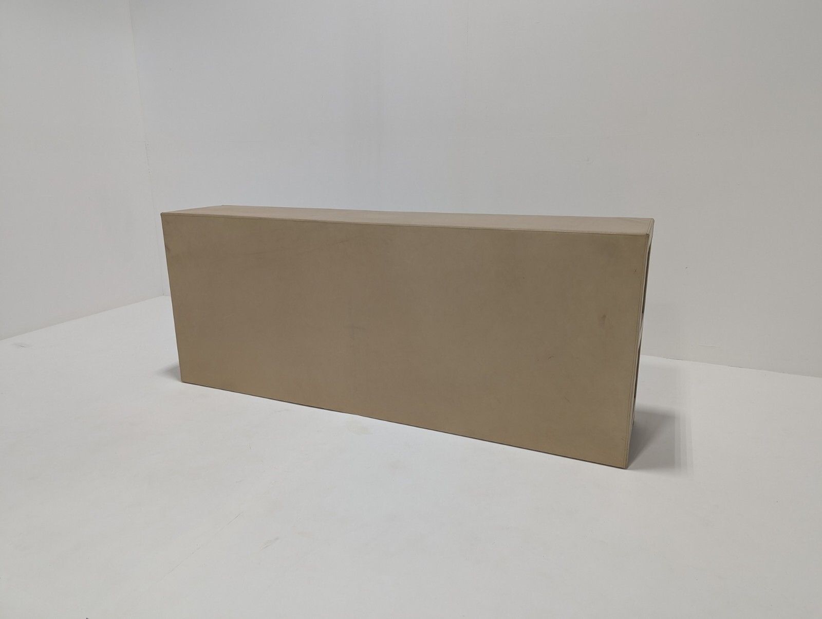 Luxury Designer Tv Unit Wall Divider Fair Condition Cream Leather Save £££ photo Home Decor