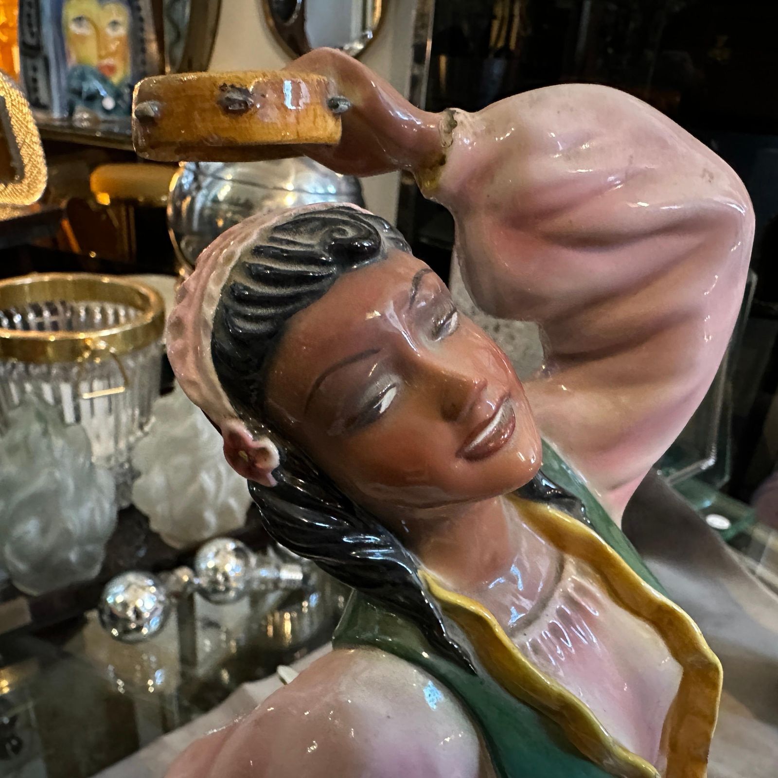 1950s Hand Painted Ceramic Figure Of A Dancer By Sandro Vacchetti photo furniture