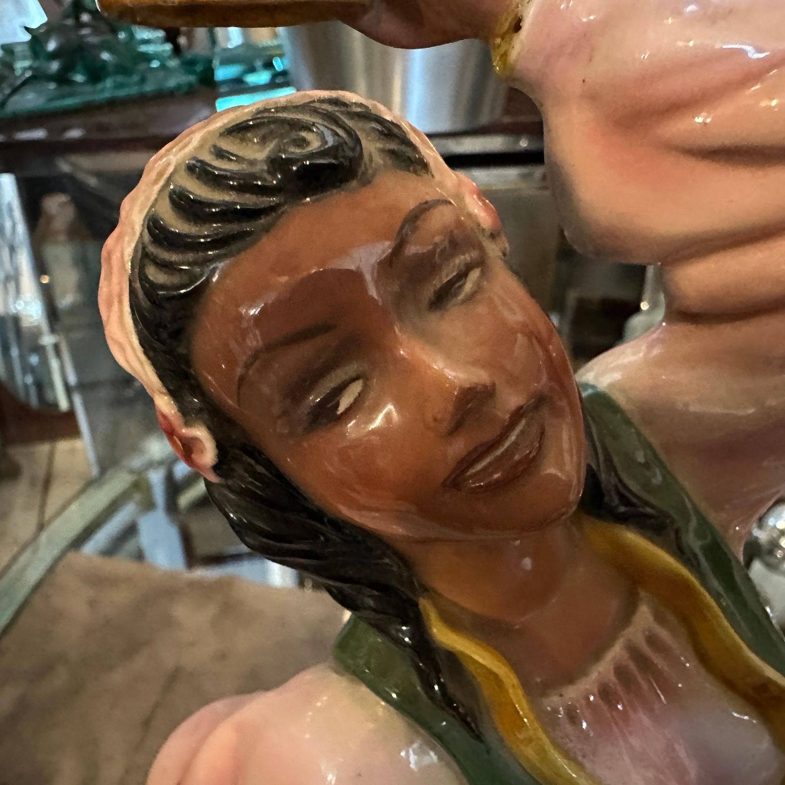photo for sale 1950s Hand Painted Ceramic Figure Of A Dancer By Sandro Vacchetti