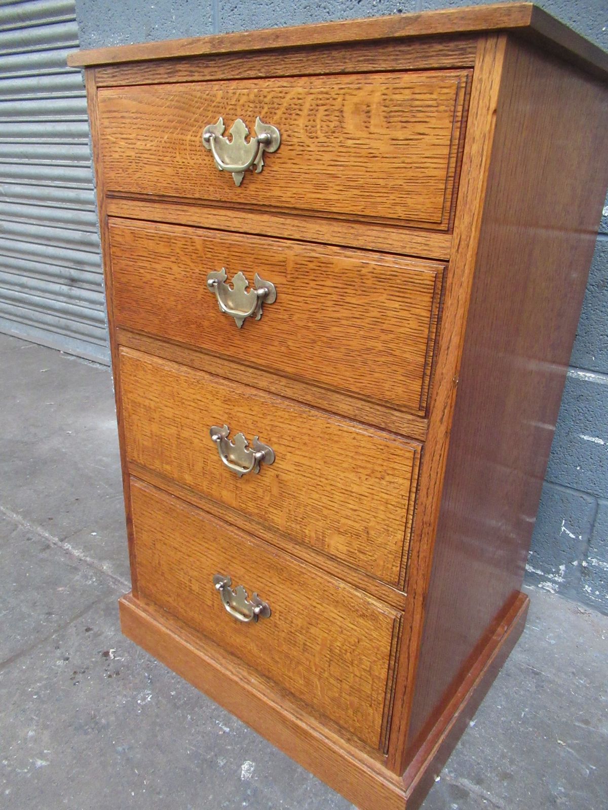 Oak Four Drawer Small  Chest Of Drawers photo vintage