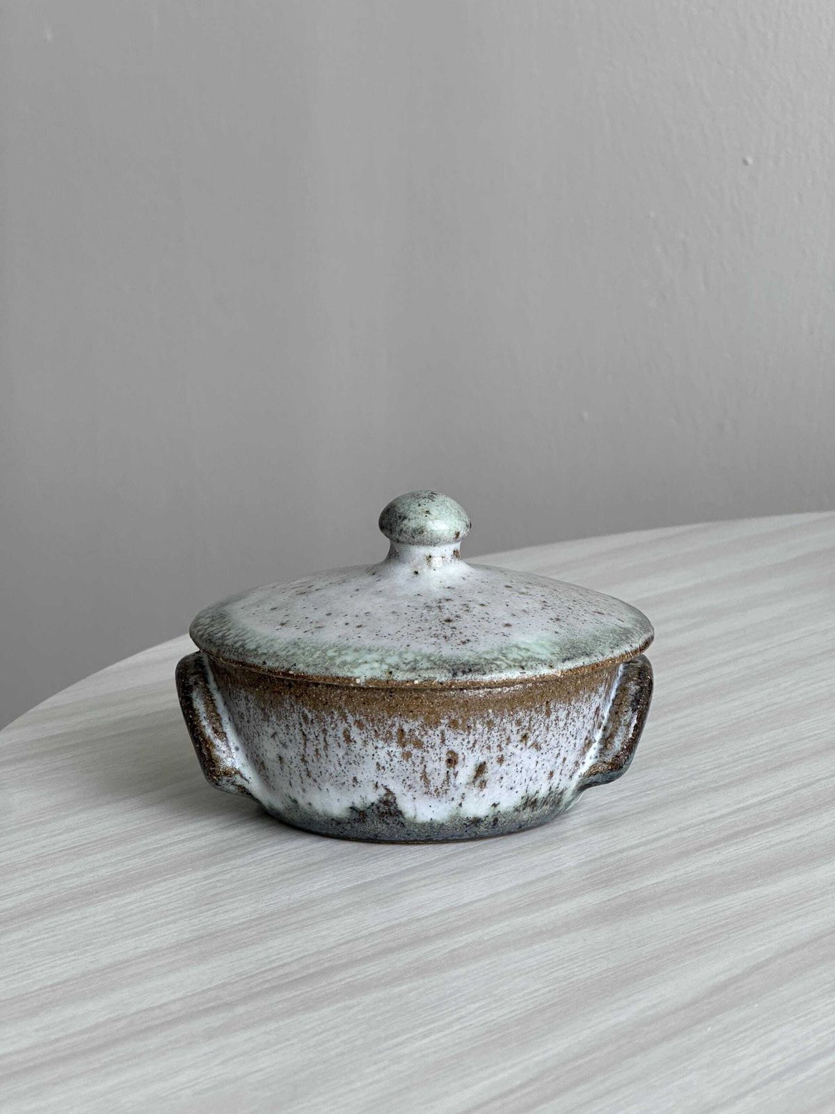 Handcrafted Stoneware Coffee Set, 6 Cups, Saucers And Sugar Bowl, Natural Tones, Ideal For Country Decor, Unique Gift, French Craftsmanship photo Home Decor