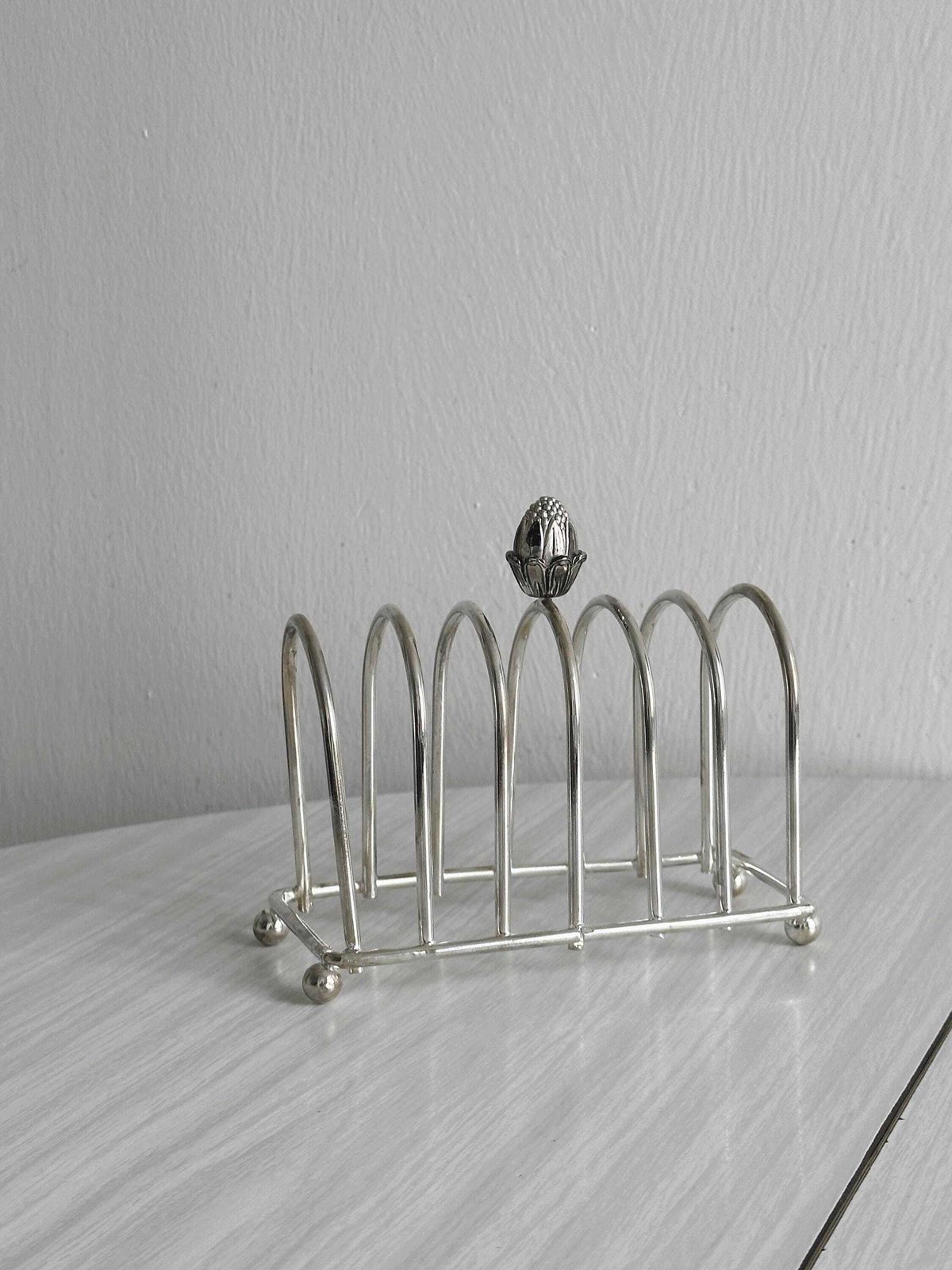 Antique Silver Metal Toast Rack, Letang Remy Style, Refined French Tableware, Elegant Decoration, Chic Breakfast, Gift photo for sale