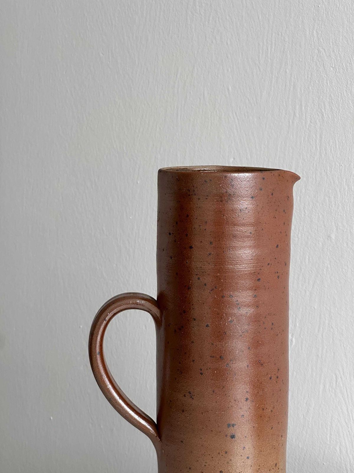 Grote handgemaakte gevlekte stoneware kan, handgemaakt, landelijke keuken, gebruikskeramiek, traditioneel aardewerk, rustiek cottage, cadeau photo furniture