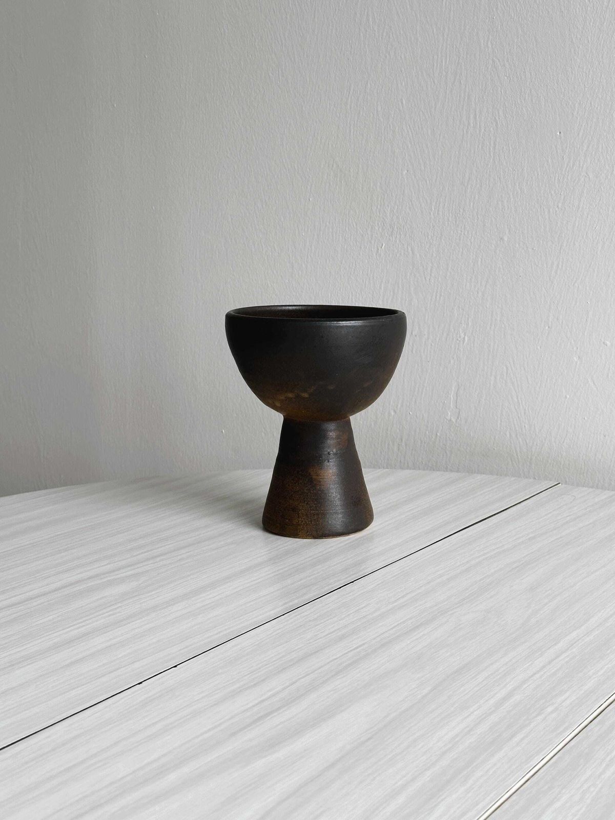 Dark Brown Raw Ceramic Bowl, Sculptural Natural Decoration, Pocket Emptier, Fruit Bowl Or Floral Holder, Wabi Sabi Style