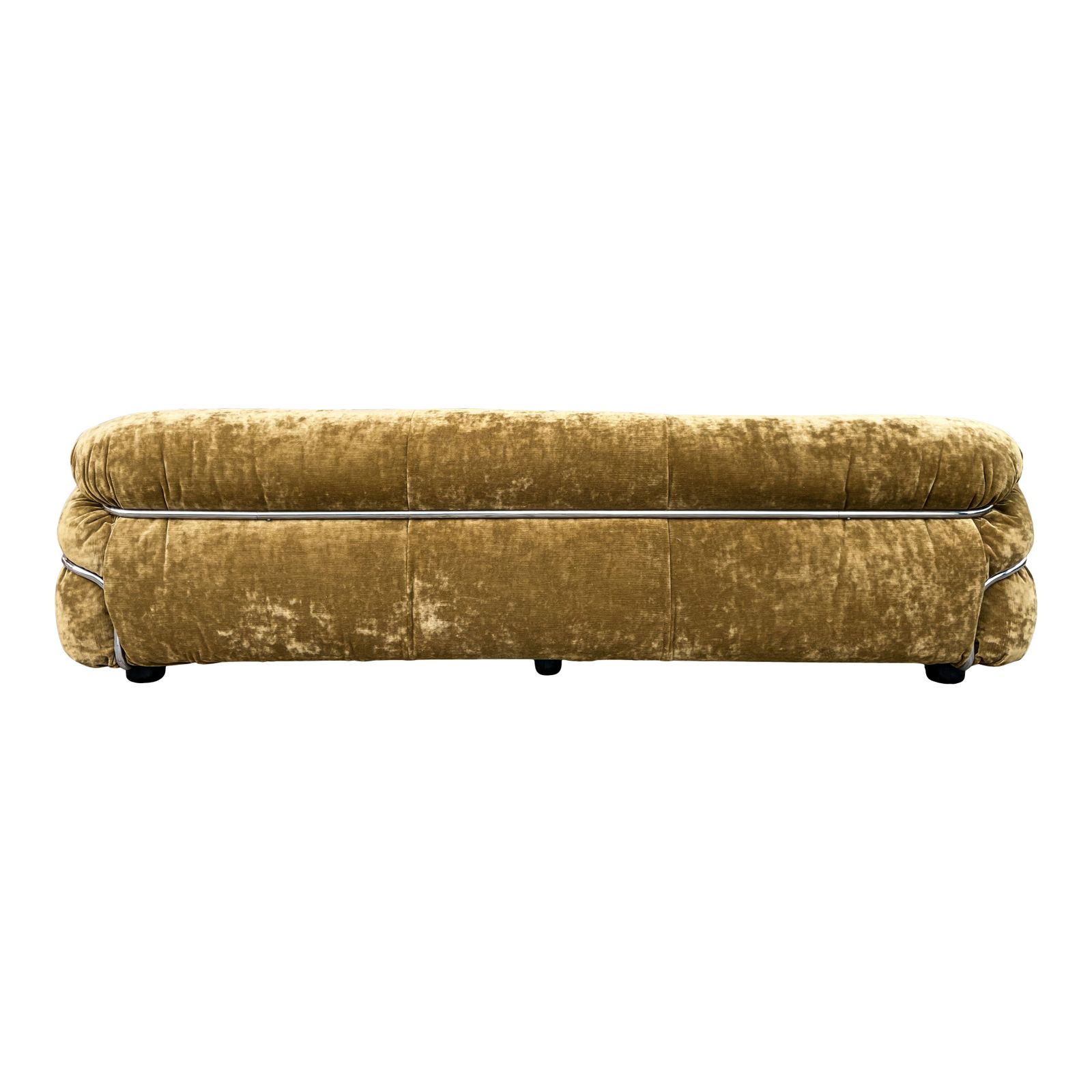 Sesann Three Seater Sofa By Gianfranco Frattini For Cassina, 1970s, Restored In Ocher Yellow Velvet photo Furniture