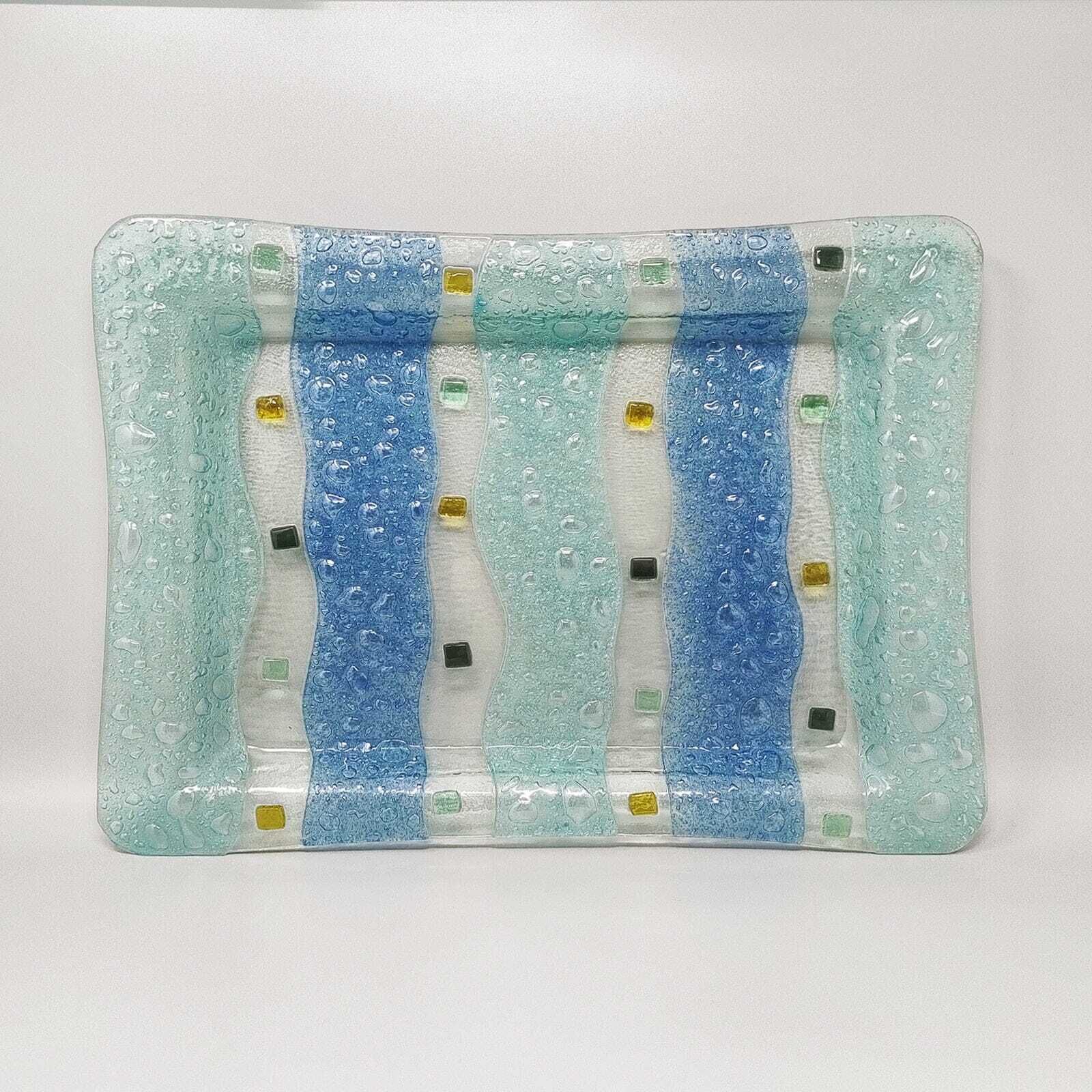 1970s Astonishing Tray By Albatros In Murano Glass. Made In Italy photo 346.0