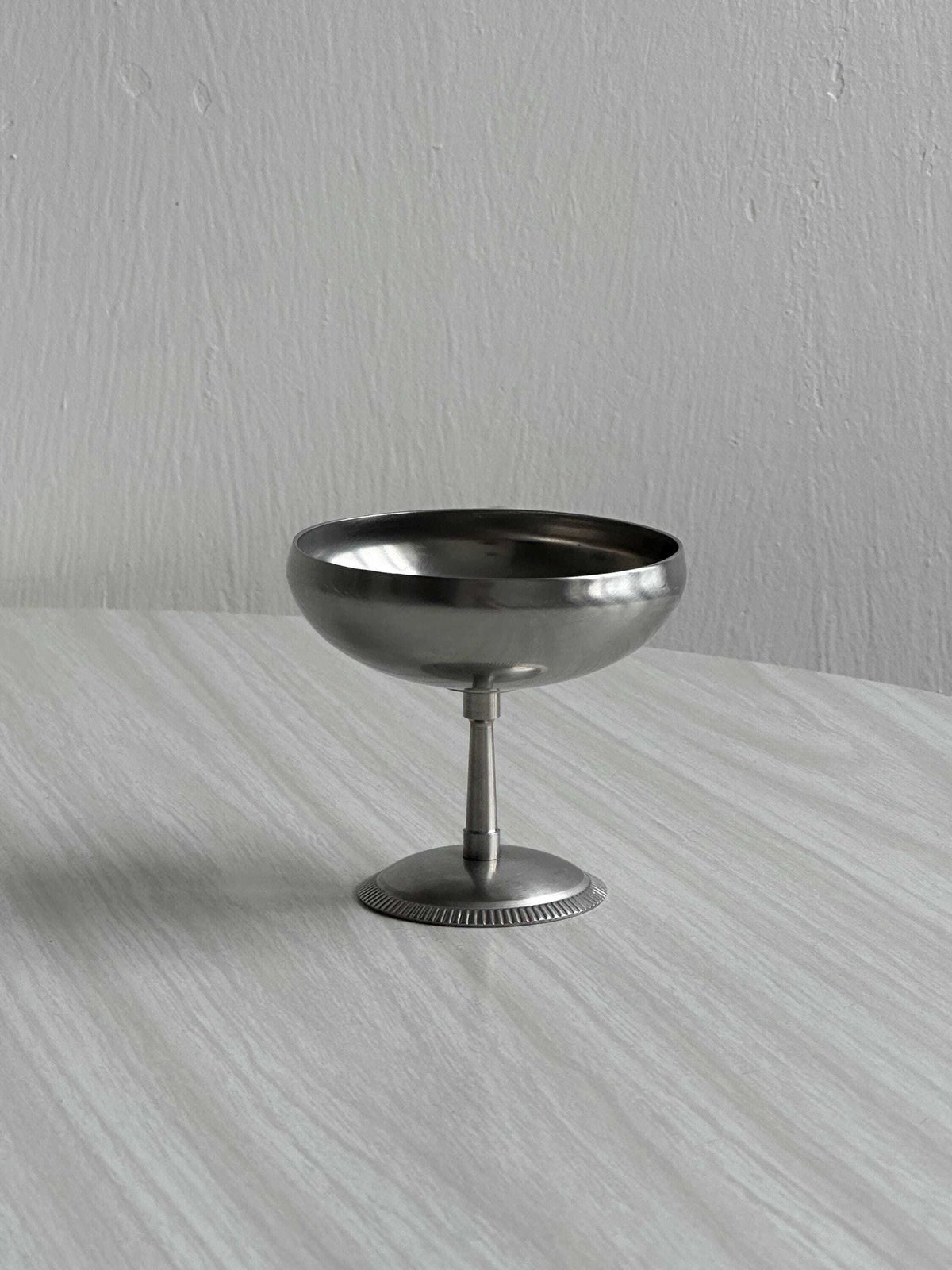 6 Roestvrijstalen Schaaltjes op Voet, Letang Remy Stijl, Franse Makelij, Metalen Tafelgerei, Roestvrijstalen Schaaltjes, Dessertservies, Cadeau. photo Woonaccessoires