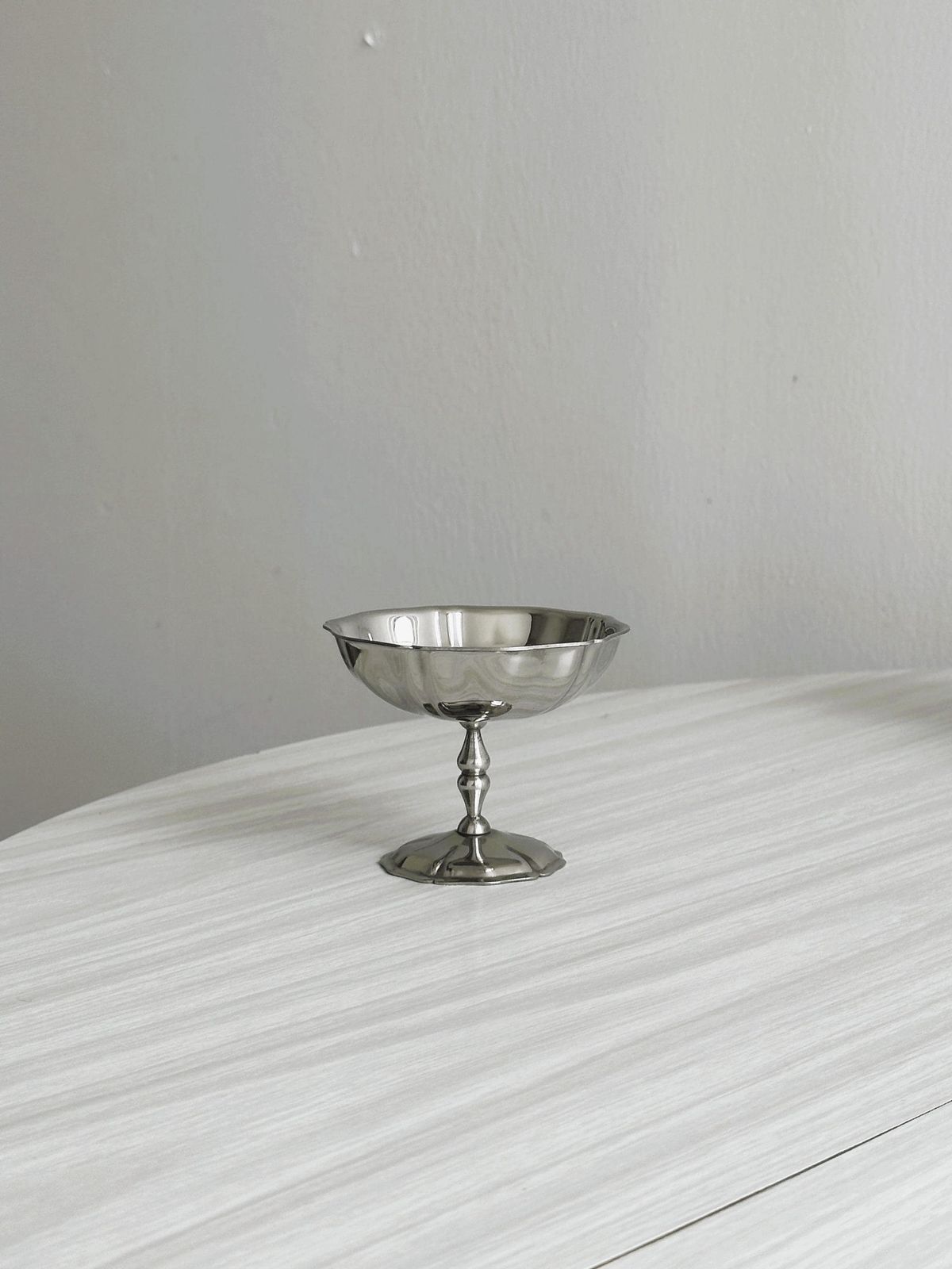 6 Stainless Steel Footed Bowls Mat Letang Remy Style, French Made, Metal Tableware, Stainless Steel Bowls, Dessert Set, Gift photo for sale
