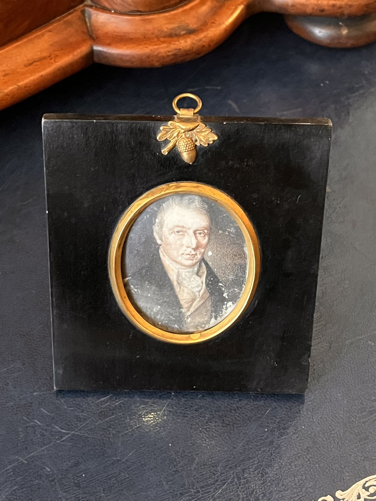 Georgian Framed Miniature Oil  Painting Of A Gentleman Dated 1804 photo vinterior