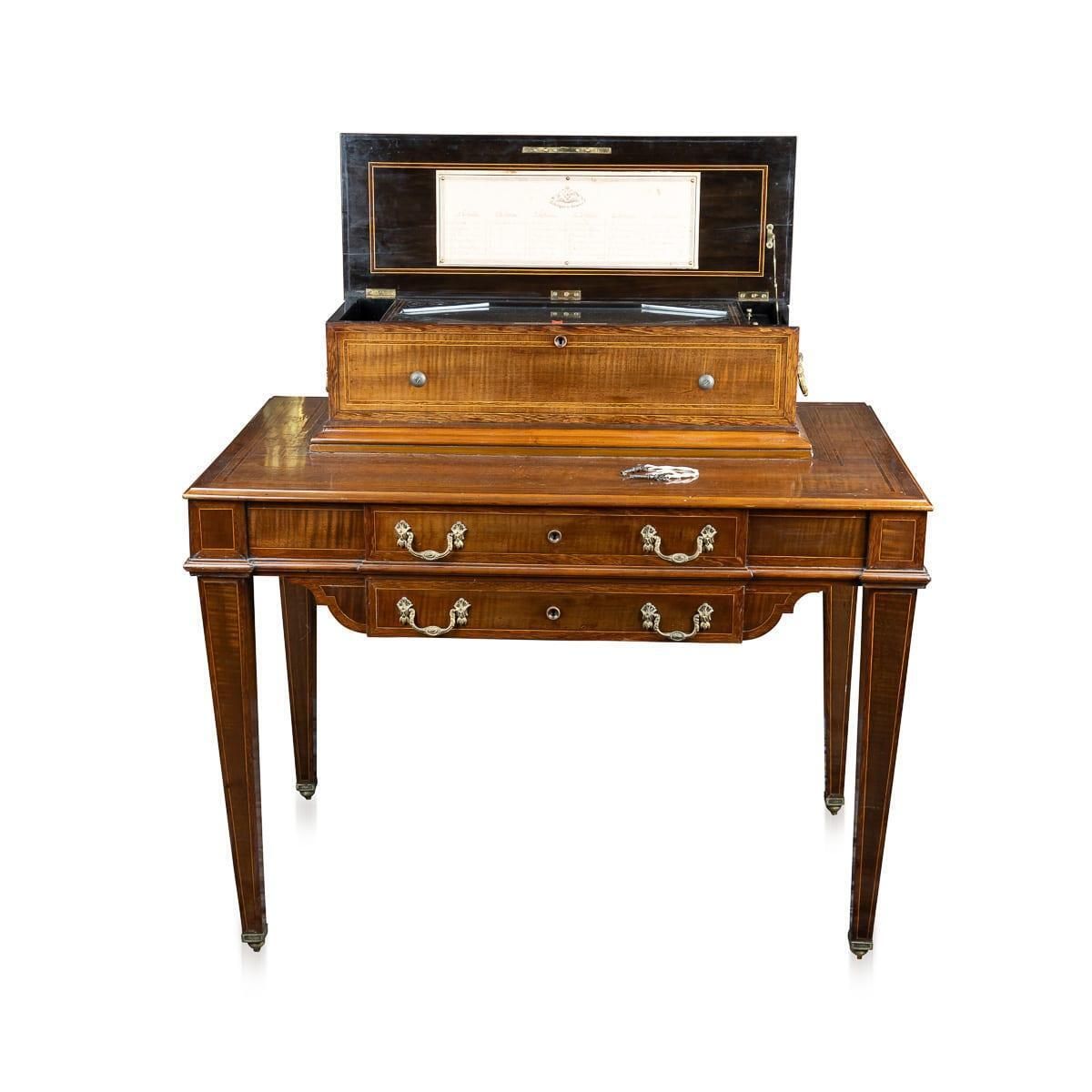 Antique 19thc Swiss Made Cylinder Music Box By Lecoultre Frères Of Geneva C.1880 photo furniture
